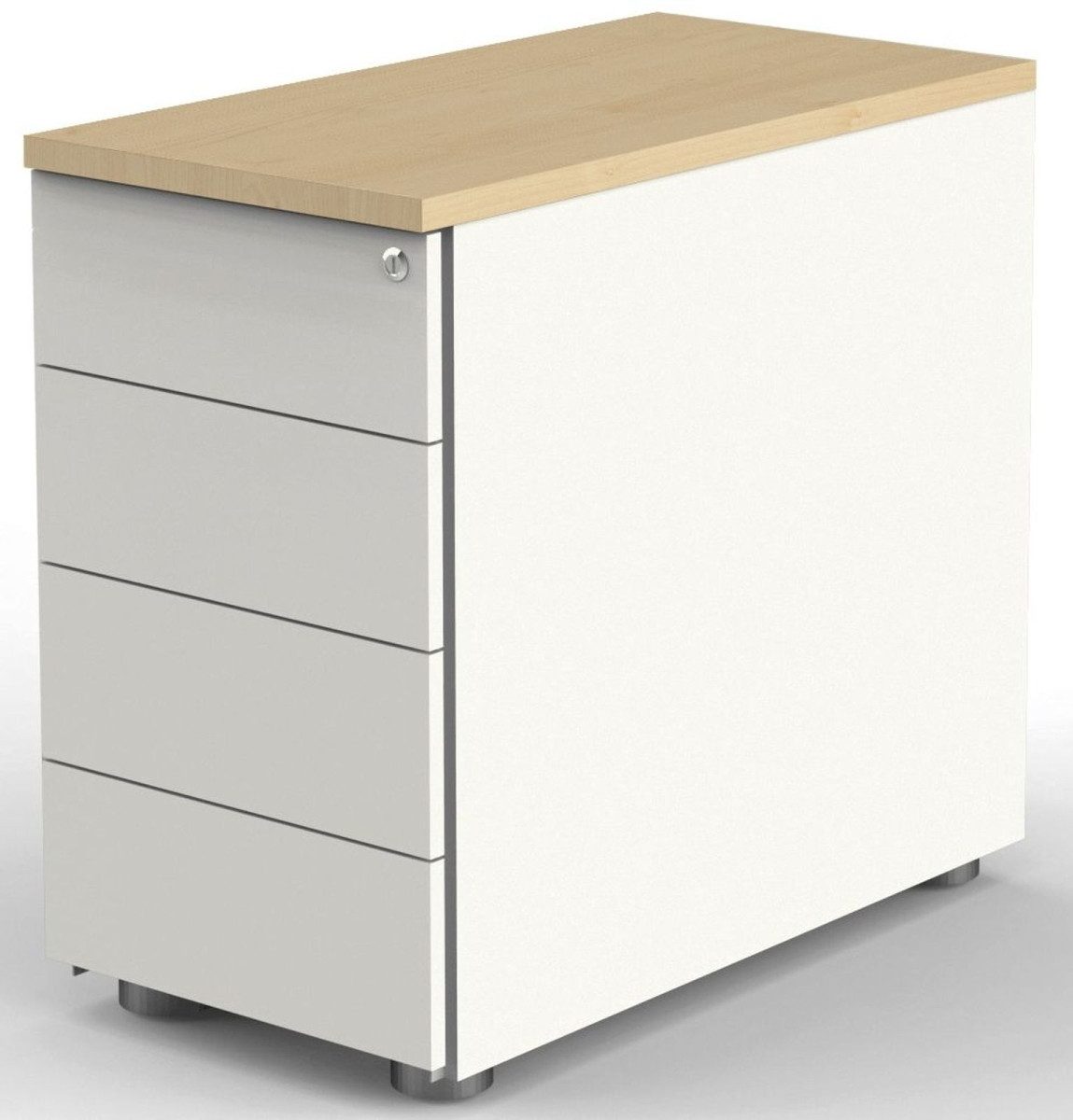KERKMANN Container Anstellcontainer 4 Schubladen BxTxH 43x80x72-76cm mit Zentralschloss w