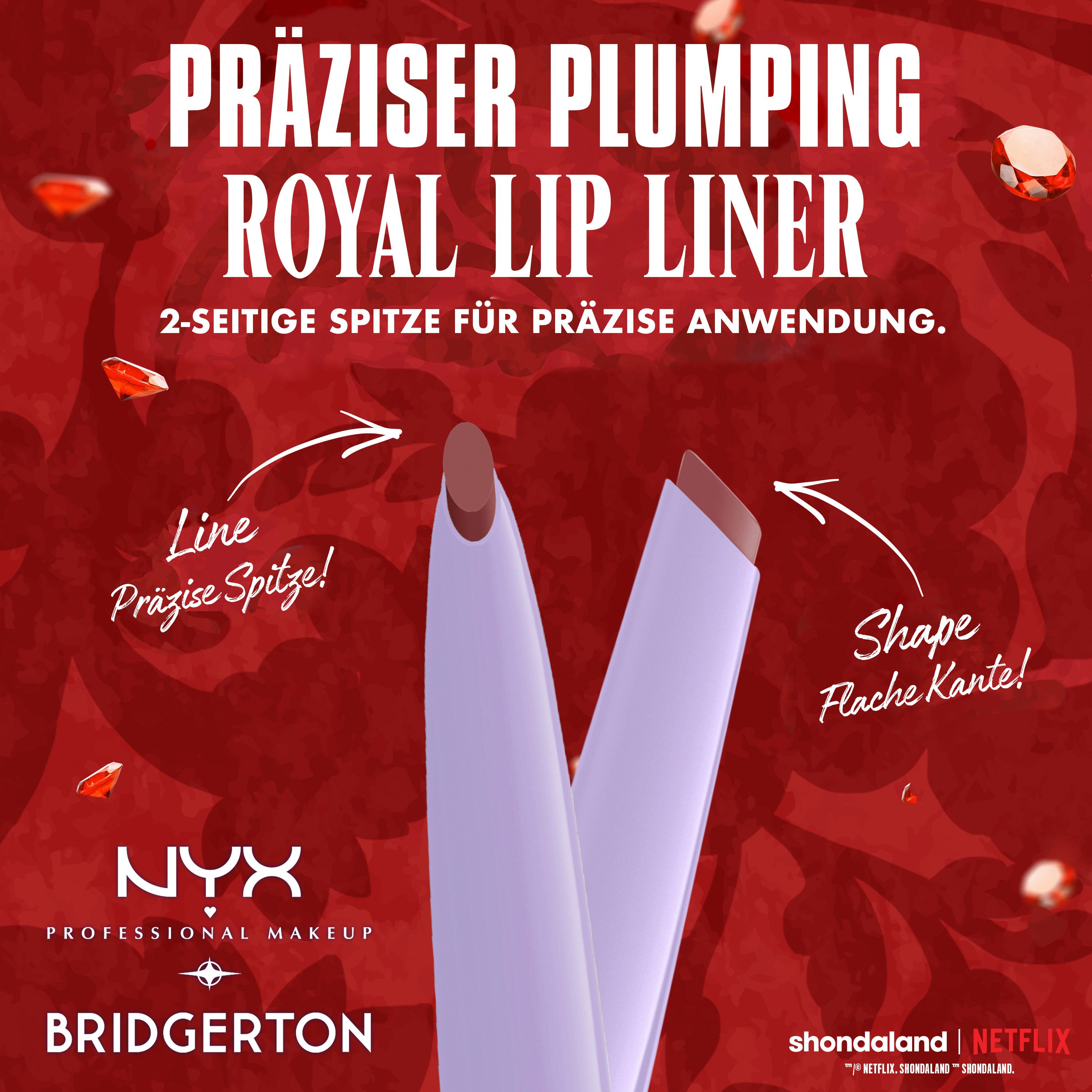 NYX PROFESSIONAL MAKEUP Schmink-Set BRIDGERTON ROYAL TREASURES LIP KIT, 2-tlg., Royal Butter Gloss und Royal Lip Liner – Bild 5 von 5