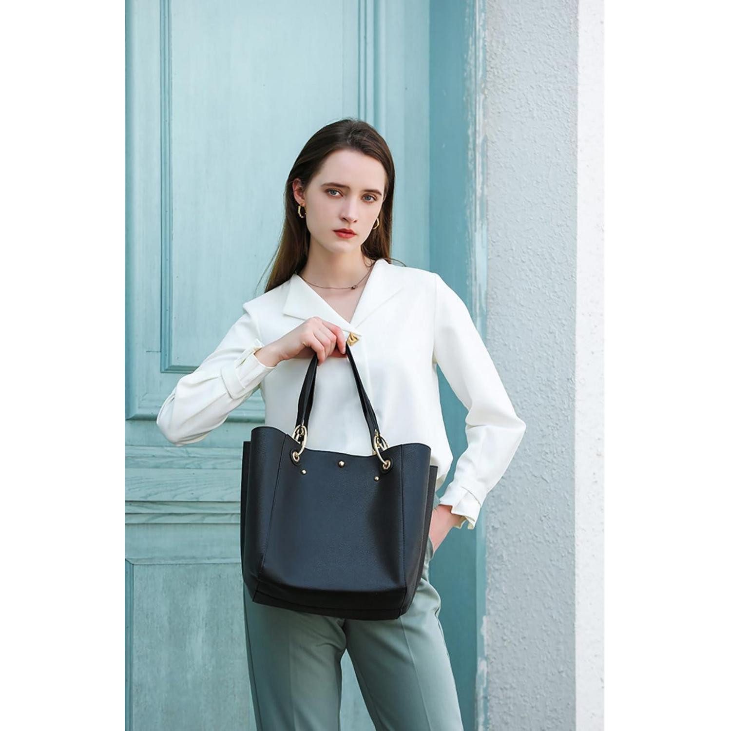LuxusKollektion Shopper Tasche Damen Leder Shopper Henkeltasche Schultasche günstig online kaufen