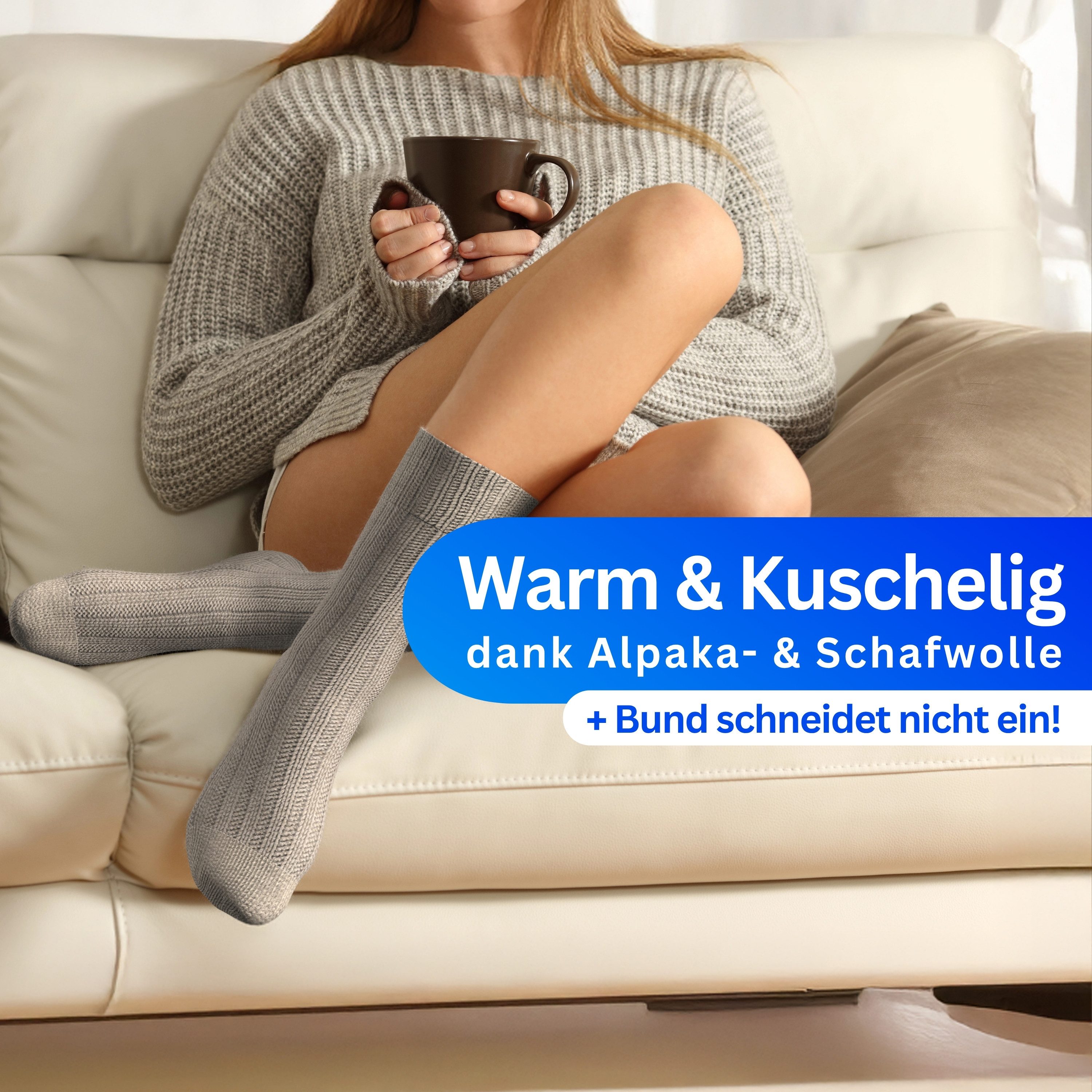 MEDOLY Norwegersocken (4 Paar) Alpaka Socken warme Wintersocken für Damen & Herren mit Wolle besonders Weich