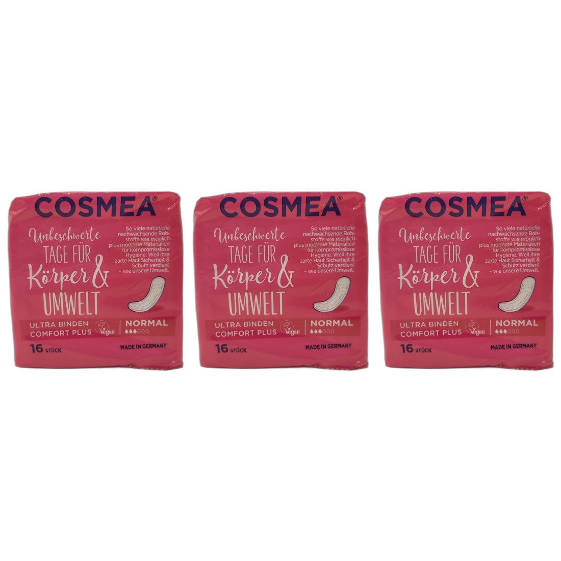 COSMEA Slip-Einlage 3 x Cosmea Ultra Binden Normal 16er