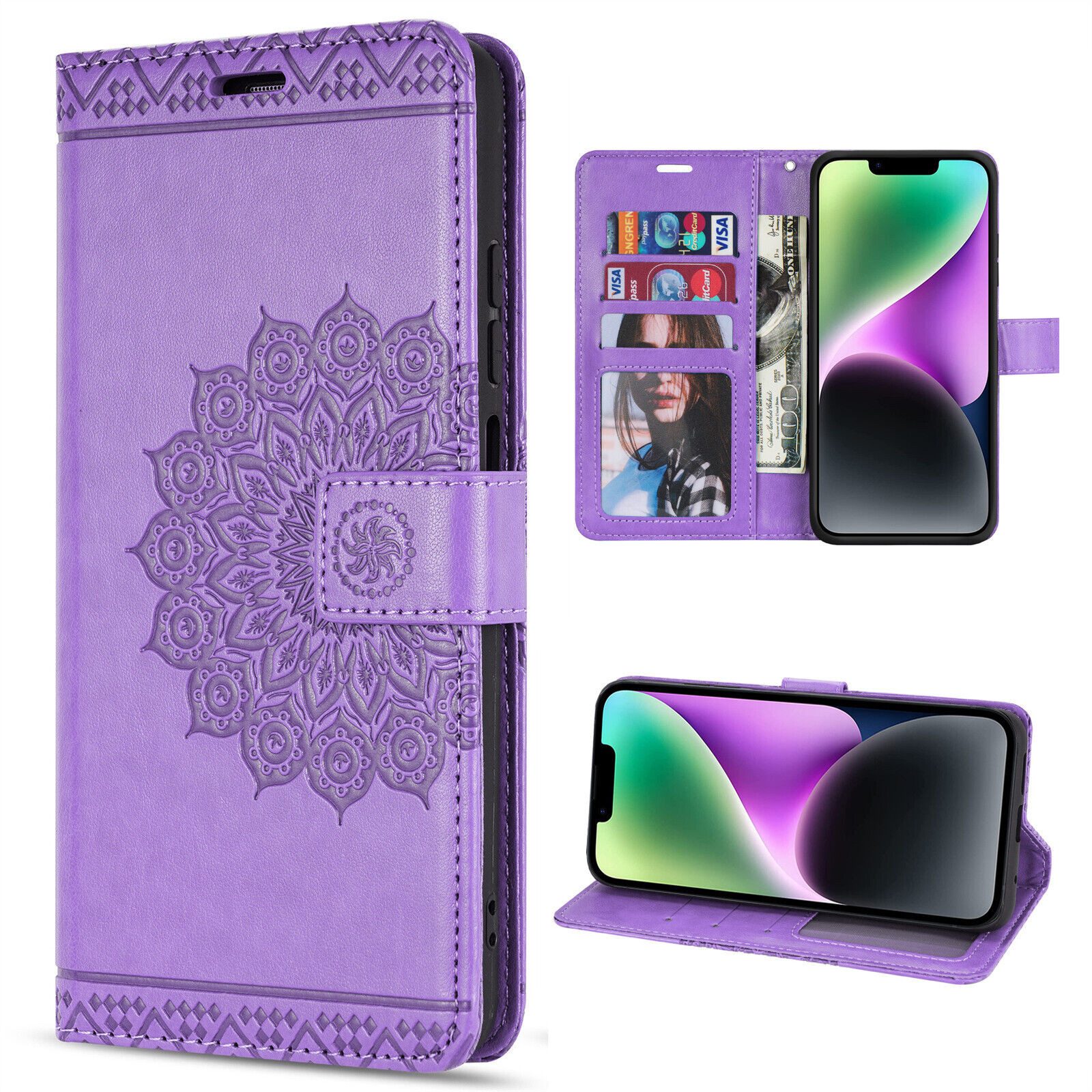 betterfon Handyhülle Handytasche für Apple iPhone 14 Klapphülle Flip Case, Wallet Case mit Kartenfächern Magnetverschluss und weicher Innenhülle
