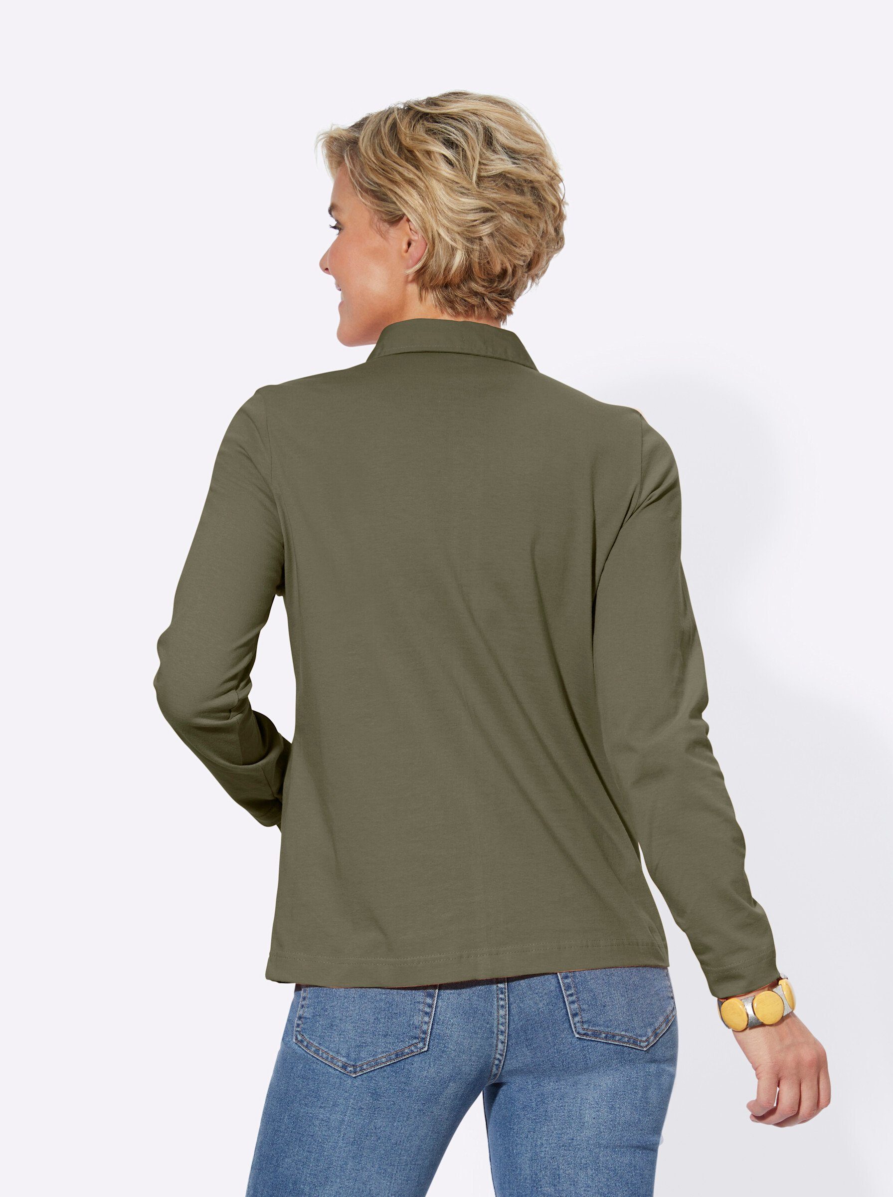 Casual Looks Langarm-Poloshirt "Poloshirt" 1 Stk. tlg. günstig online kaufen