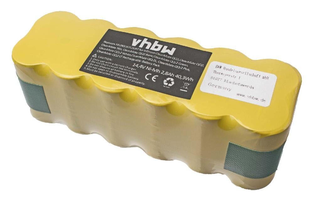 vhbw kompatibel mit Infinuvo Cleanmate QQ-2 LT, QQ-2 Plus, QQ-2 white Staubsauger-Akku NiMH 2800 mAh (14,4 V)