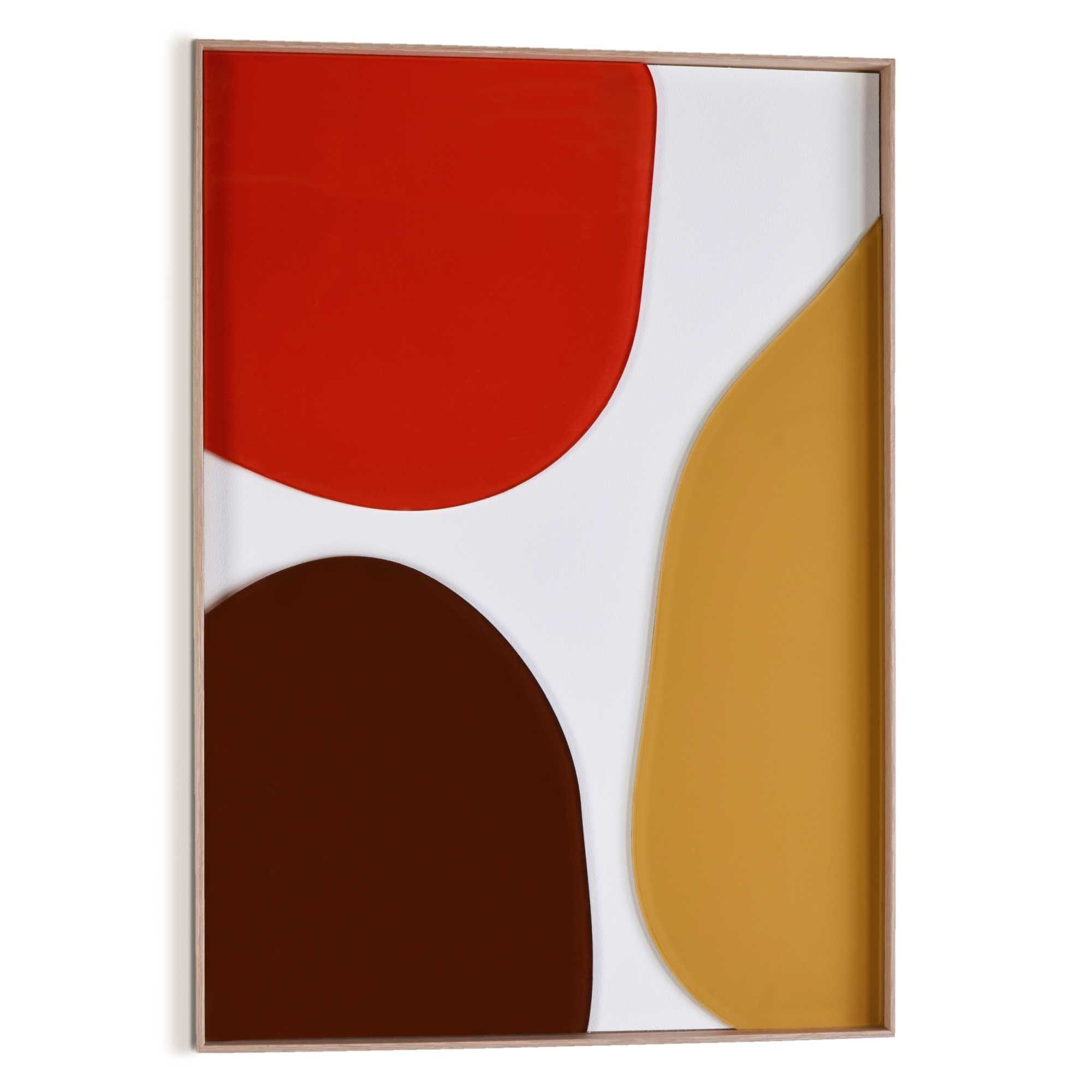 Reinders! Wandbild Connected - terra teints, Wohnzimmer - Abstrakte Formen - Rot - MDF - Abstrakt - 50x70 cm