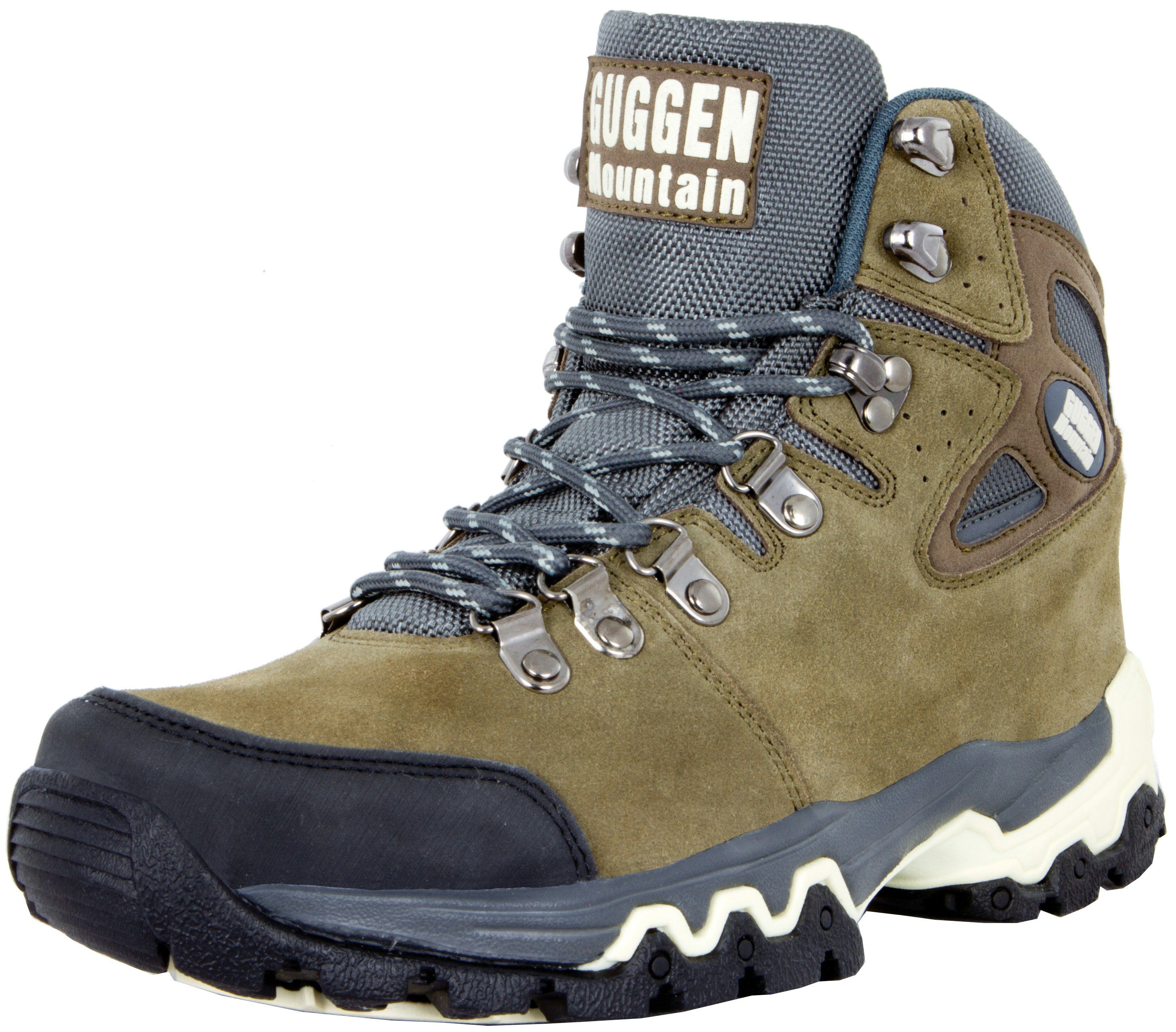 GUGGEN Mountain Herren Wanderschuh M008 Herrenwanderschuh Wanderstiefel Wanderschuh Wasserabweisend; Verstärkte Schuhspitze; Leder