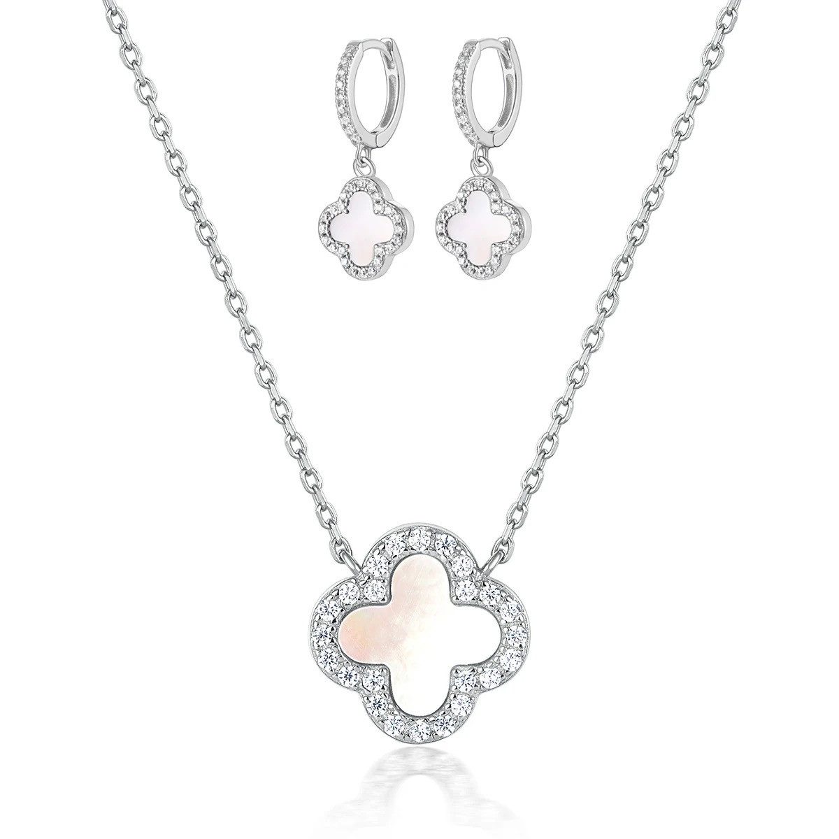 ROUGEMONT Schmuckset Glücksbringer Damen Schmuckset Kleeblatt 925 Sterling günstig online kaufen