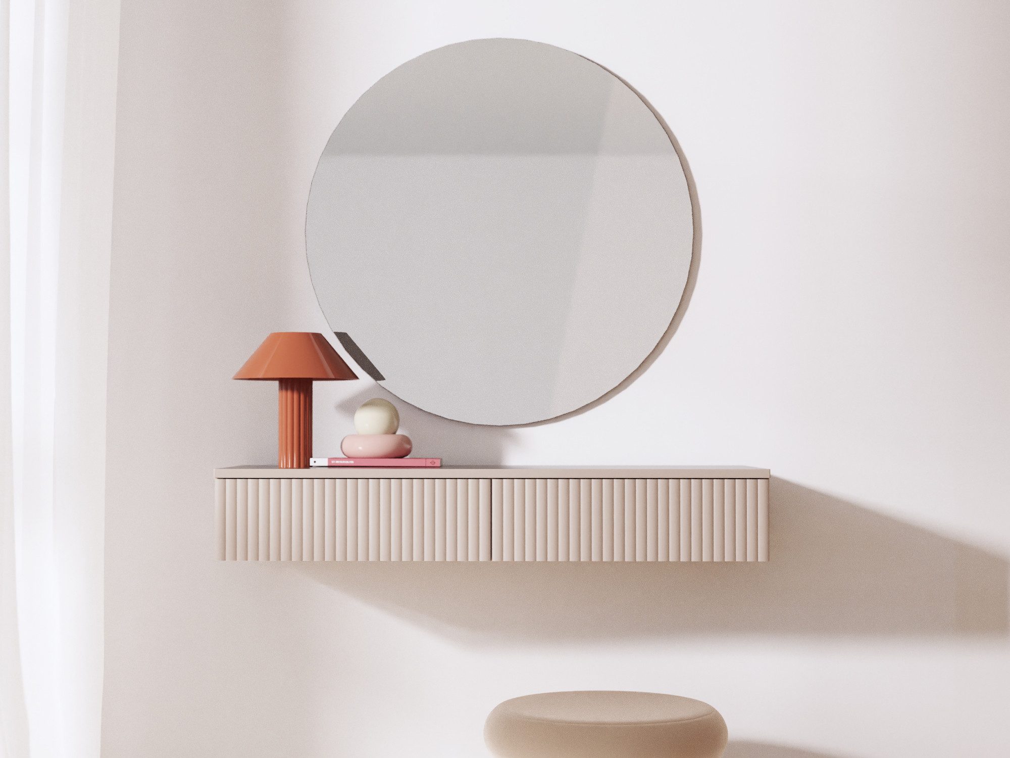 Beautysofa Schminktisch Soft Hängend, Rillenfronten & günstig online kaufen