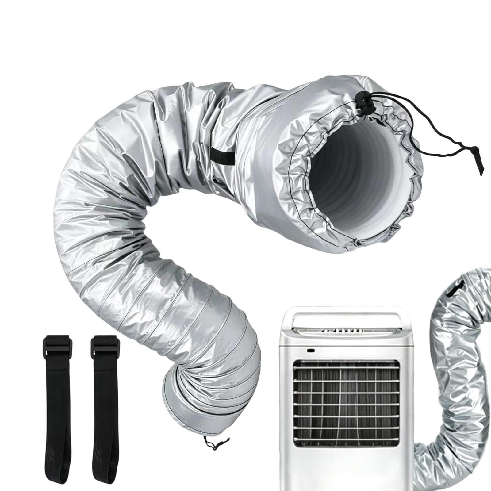 FOUORTUNATE-BEE Dampfsperrklebeband Isolierung für Klimaschlauch 127/150 mm Mobiles Klimagerät Universal Für mobile Klimaanlage Büro Schlafzimmer Wohnmobil mit Klettband