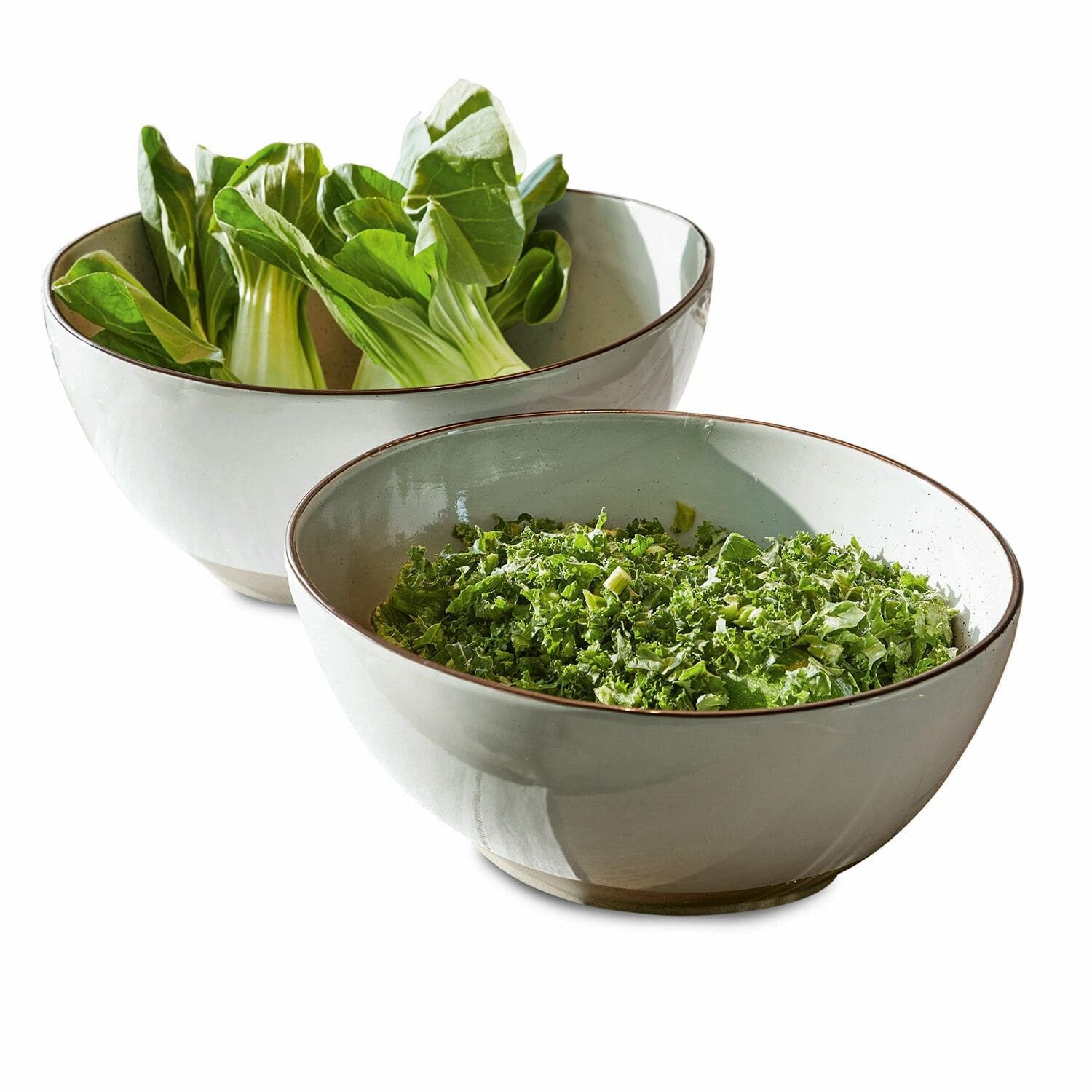 Mirabeau Geschirr-Set Salatschüssel 2er Set Biarré grau, Steinzeug