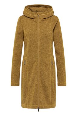 Tranquillo Langmantel Damen warmer Fleece-Mantel mit Kapuze