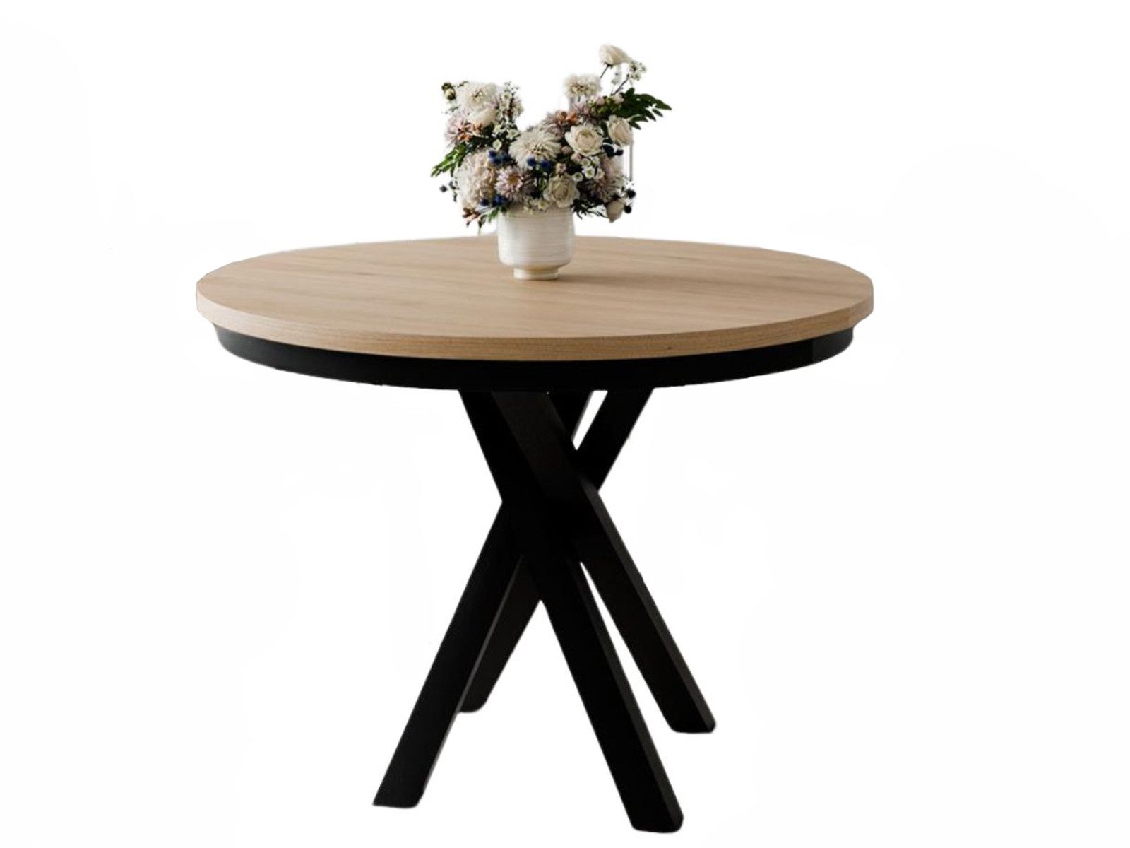 Compleo Esstisch Esszimmer, Modern, Japandi, Industrial - Küchentisch - Runder LOFTO, Esszimmertisch, Kaschmir, TOPSELLER