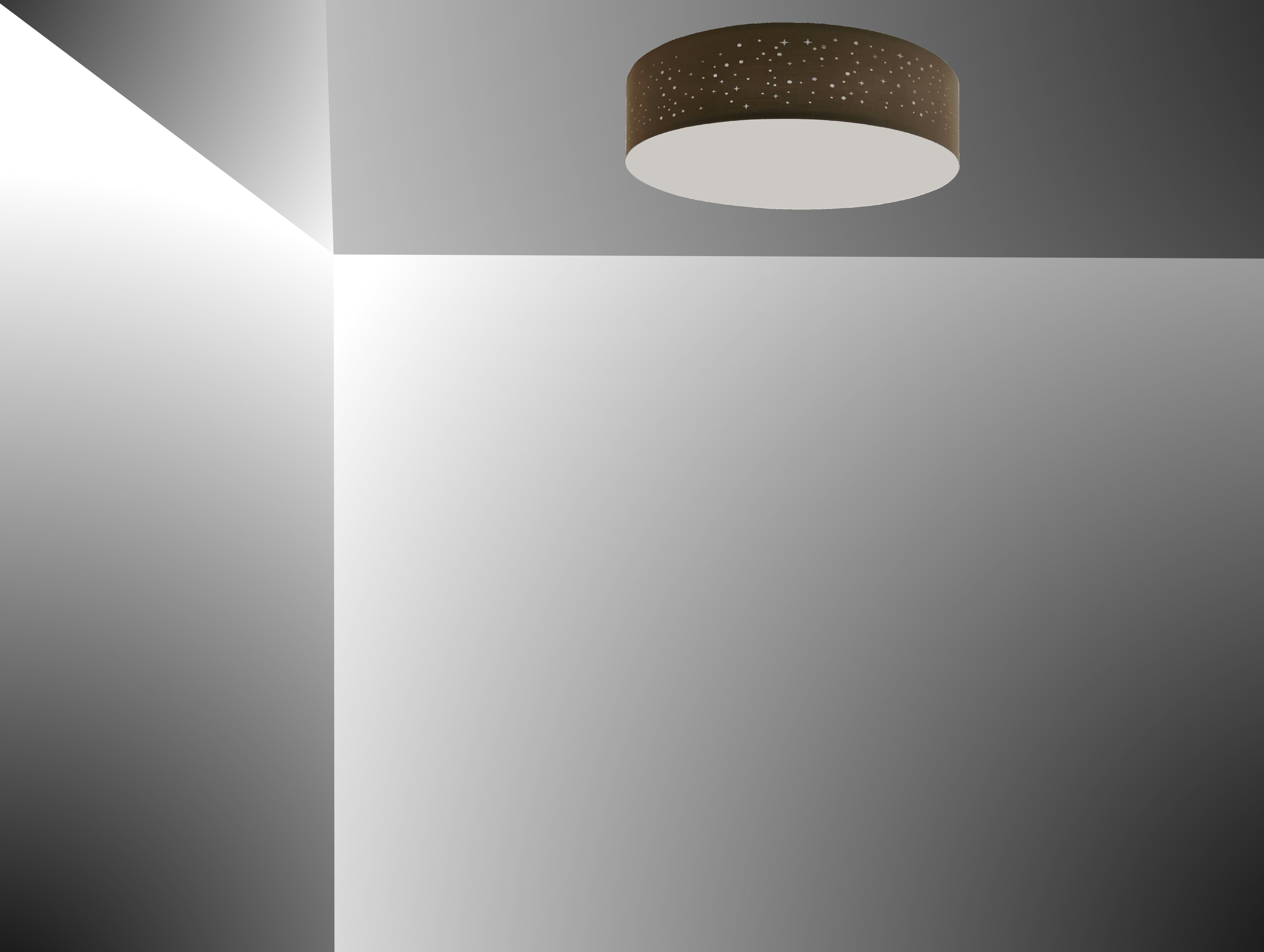 Design Deckenlampe Leuchte Deckenleuchte weiss Lampe Deckenstrahler weiss Stoff 