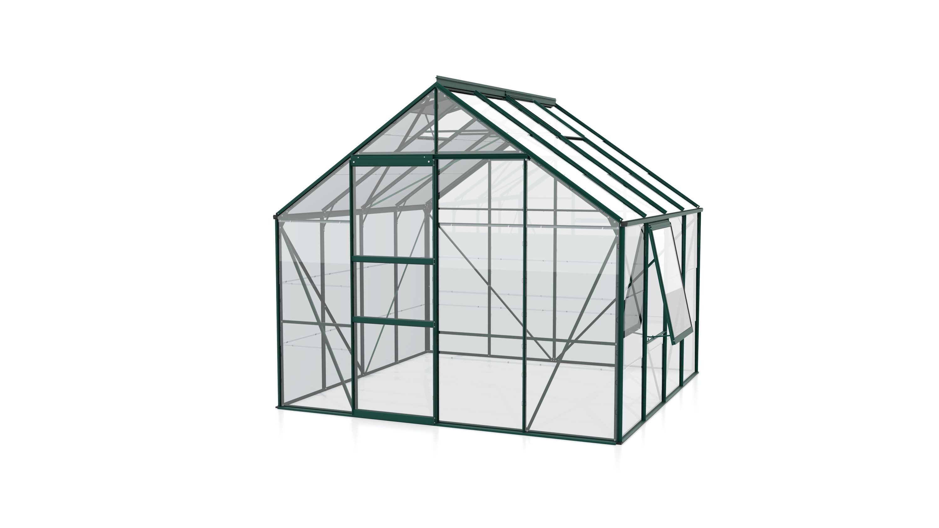 Thumbnail - Vitavia Gewächshaus Meridian 1 6700 ESG 3 mm Grün 2 Dachfenster 1 Seitenfenster