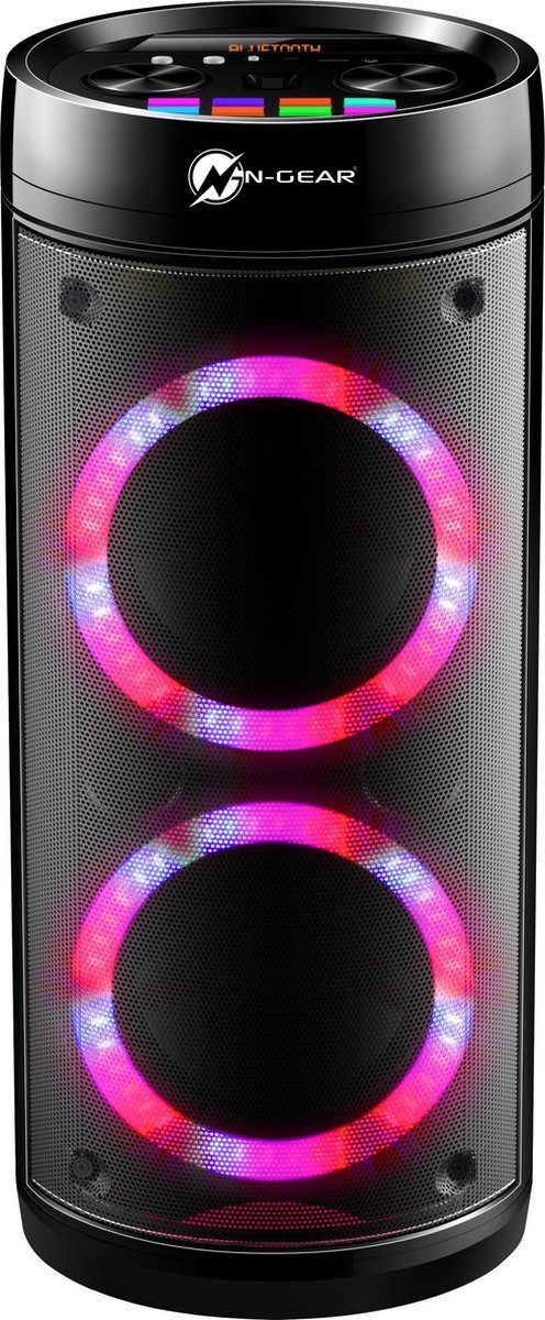 N-GEAR 600W Party Bluetooth-Lautsprecher Power Let's Bank, Disco, Leistung LPG26R LED Karaoke Go