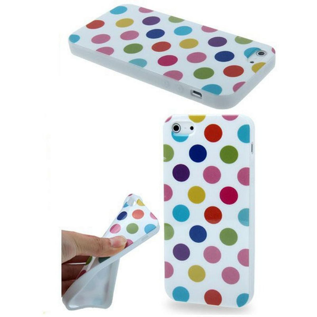 König Design Handyhülle Apple iPhone 5 / 5s / SE, Apple iPhone 5 / 5s / SE Handyhülle Backcover Weiß