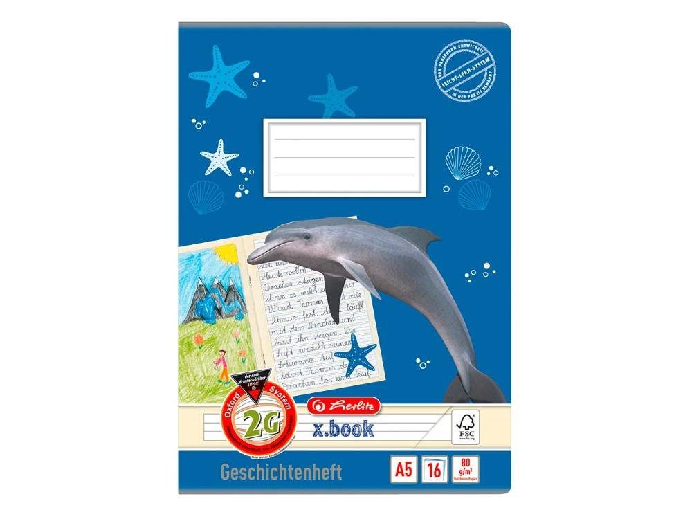 Herlitz Schulheft herlitz Geschichtenheft, Schreiblernlineatur 2G, D