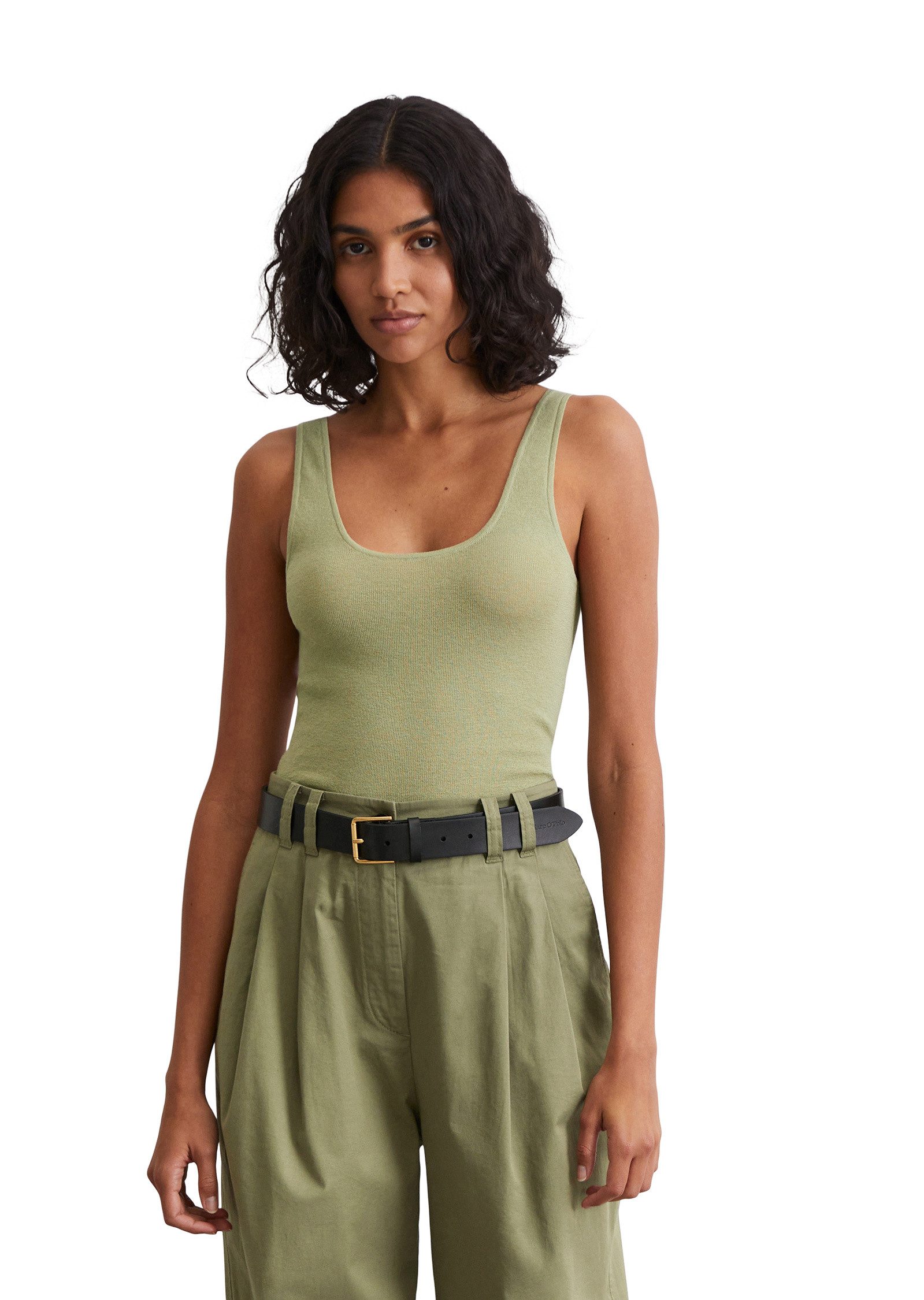 Marc O'Polo Kurzarmpullover aus softem Bio-Baumwolle-Mix günstig online kaufen