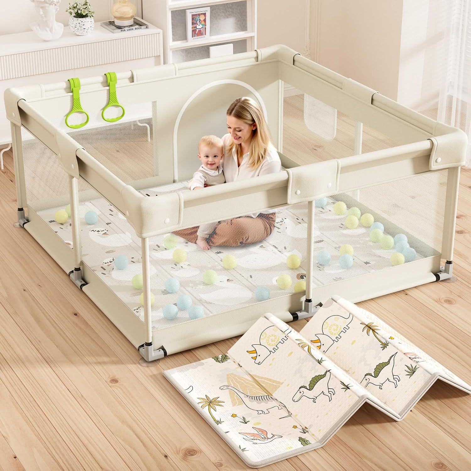 MC Star Laufstall Baby 120 x 120 cm (ideal für den Innenbereich, Großer Bab günstig online kaufen