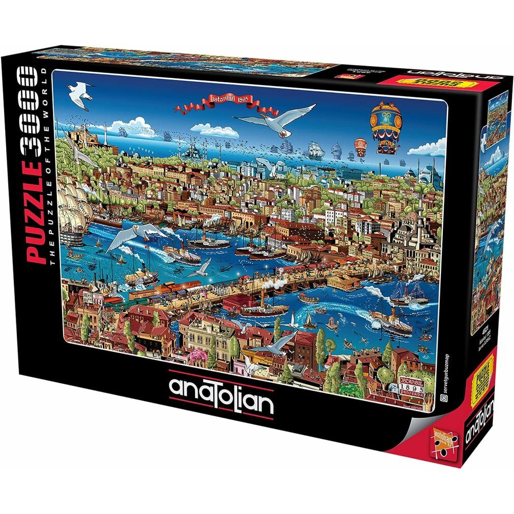 Anatolian Puzzle 1500 Teile – Europakarte, 85 X 60 Cm, Hochwertiger Blauer Karton