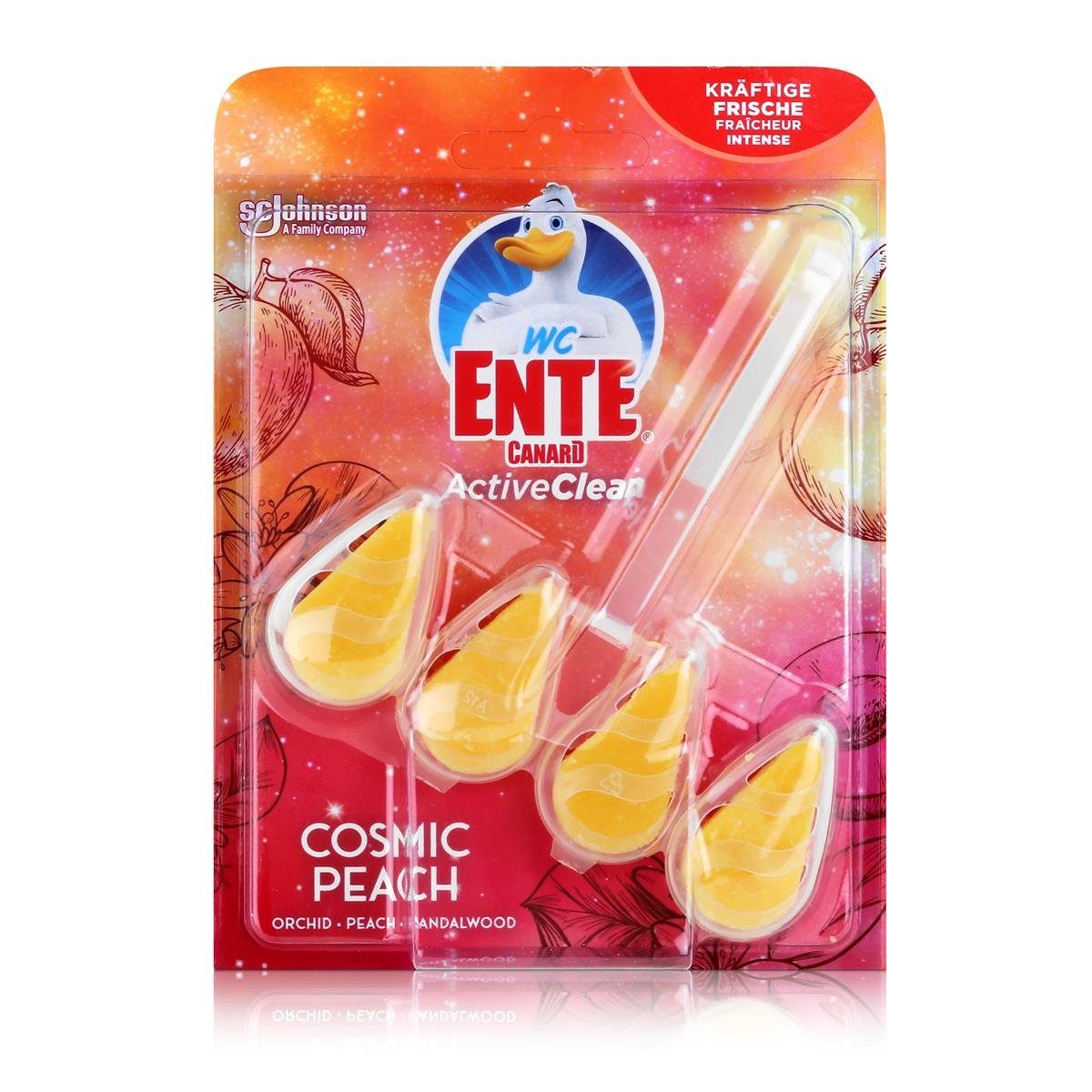 WC-Frische (1er WC WC-Reiniger Cosmic Einhänger Peach ActiveClean Pack) WC Ente Ente 38,6g