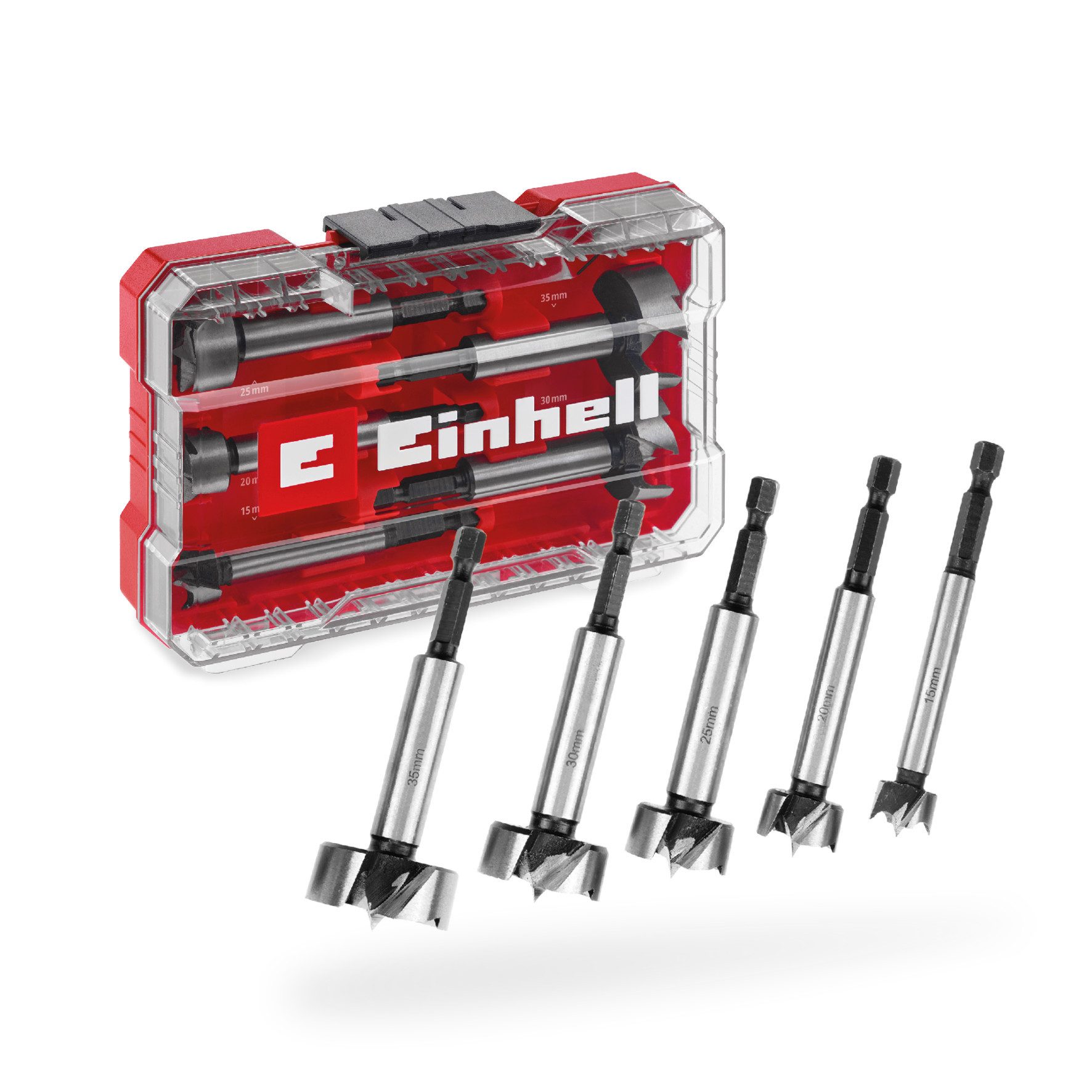 Einhell Forstnerbohrer M-CASE, (Set, 5-tlg., Forstnerbohrer-Set)