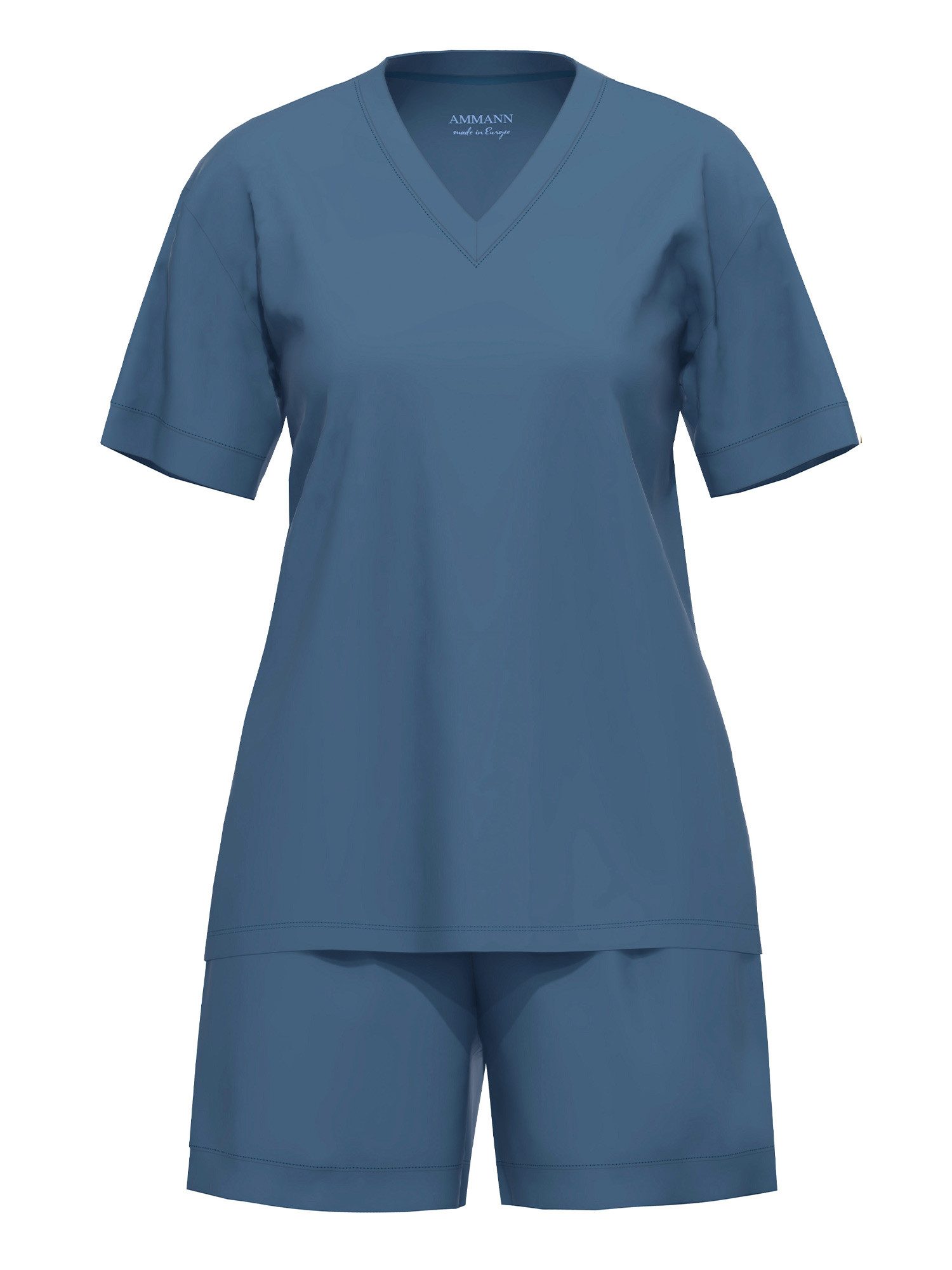 Ammann Pyjama Damen Pyjama kurzarm, V-Ausschnitt Nightwear / Mod (Packung, 1 tlg)