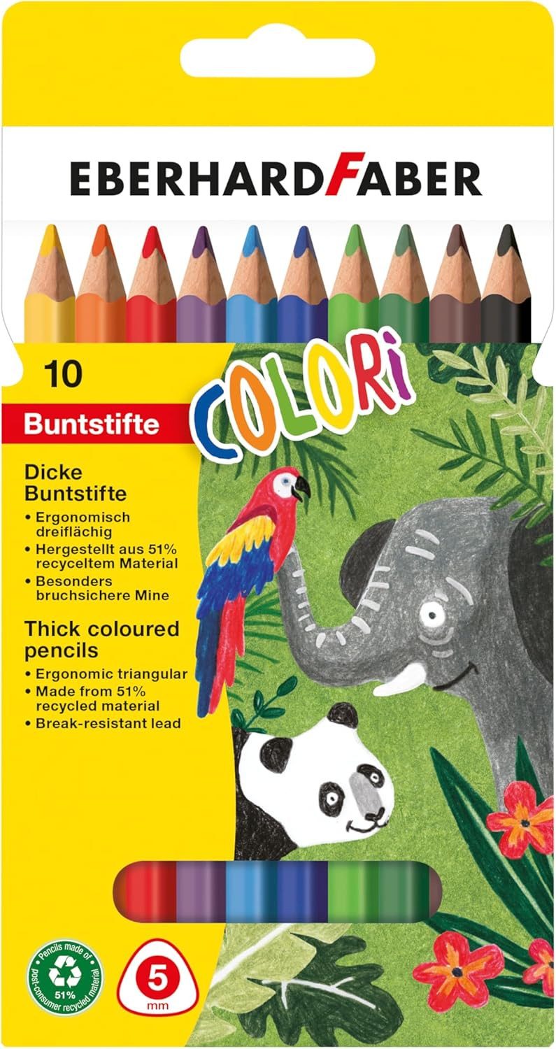 Eberhard Faber Buntstift EBERHARD FABER Colori Buntstifte dick 10er Etui
