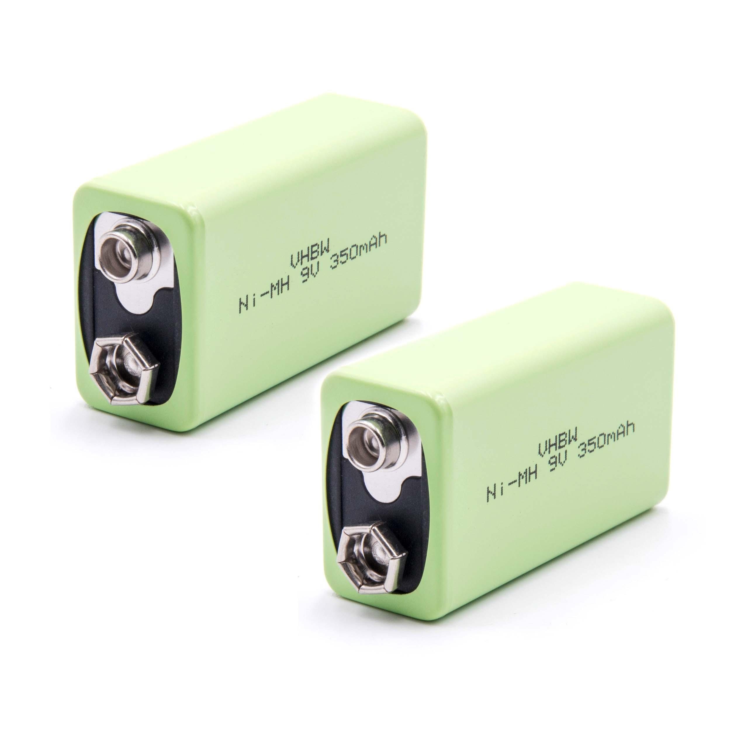 vhbw Ersatz für MN1604, 6LR61 für Akku NiMH 350 mAh (9 V)