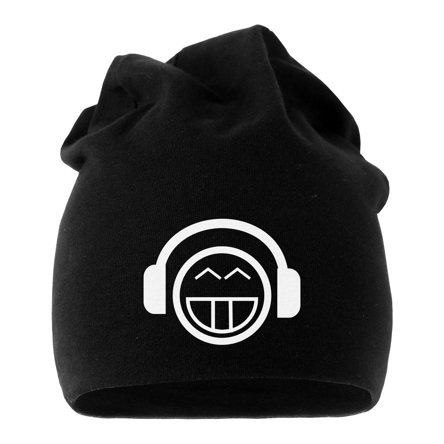 Beanie Jersey Beanie Emoticon Kopfhörer Mütze Herren Damen Moonworks®