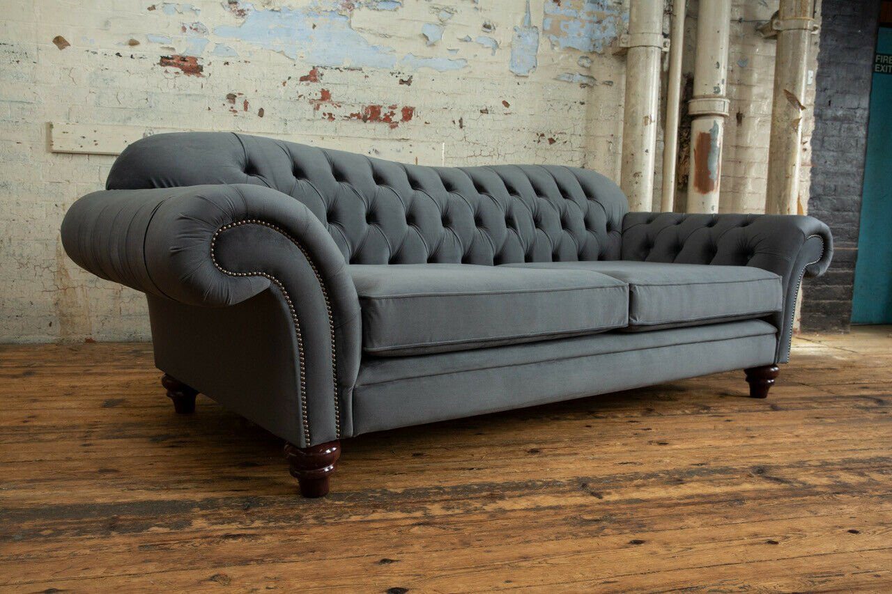 JVmoebel Chesterfield-Sofa, Chesterfield 4 Sitzer Sofa Design Sofa Couch 240 cm