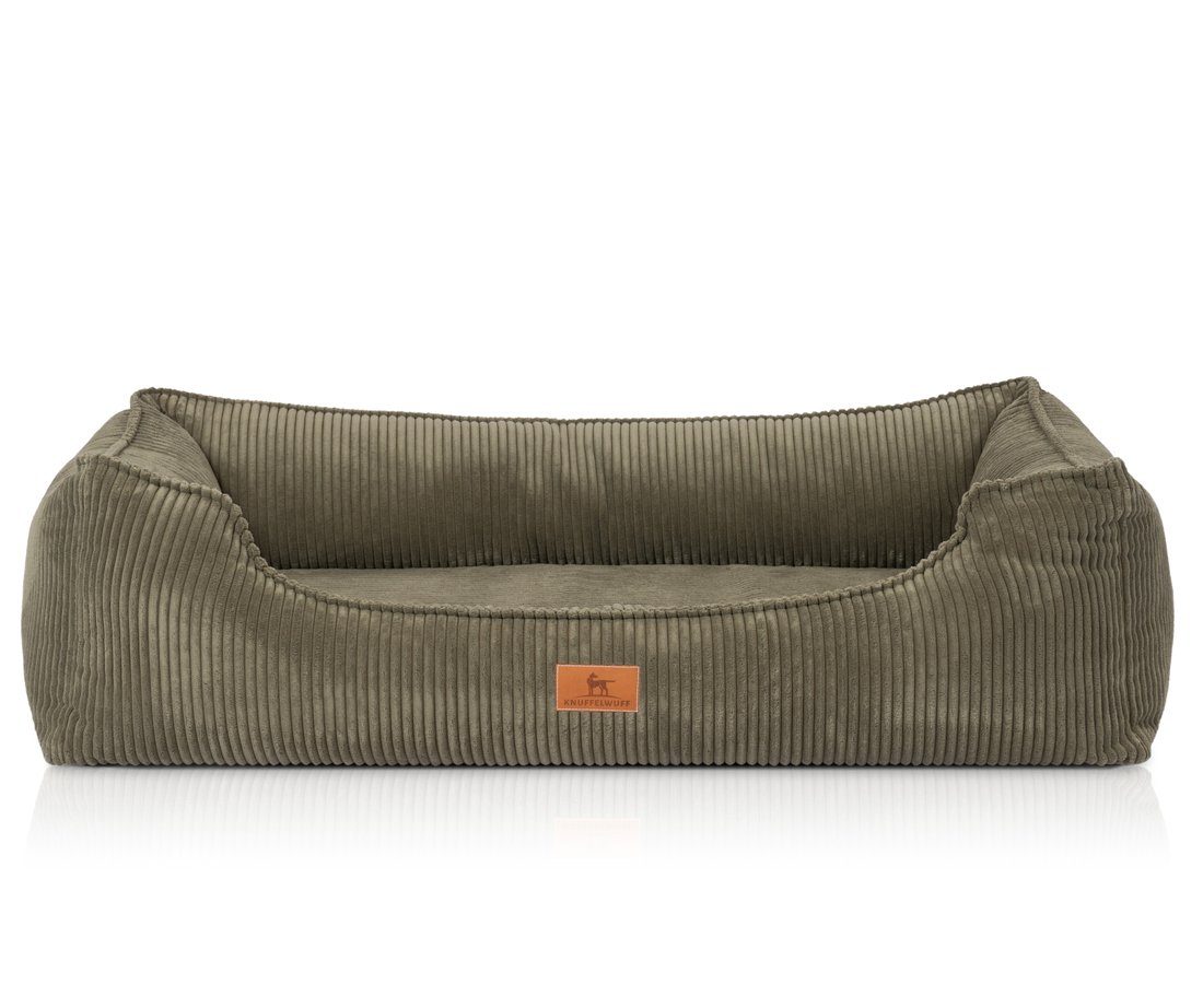 Knuffelwuff Hundebett Nunavut Orthopädisch Cord XL 105 x 75cm Khaki günstig online kaufen