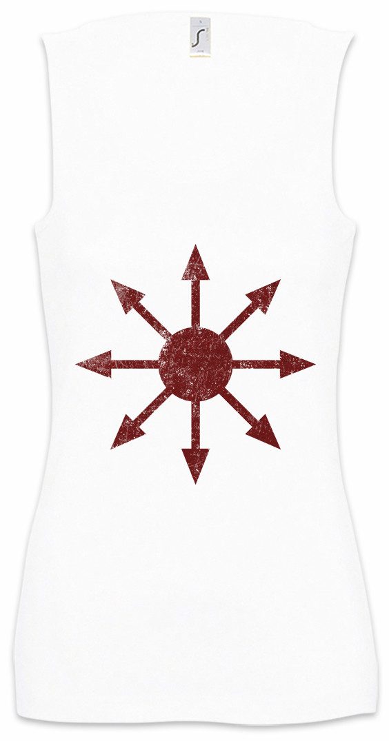 Tanktop Chaos Vintage Symbol I Ärmelloses Damen T-Shirt Goth Metal Cyber
