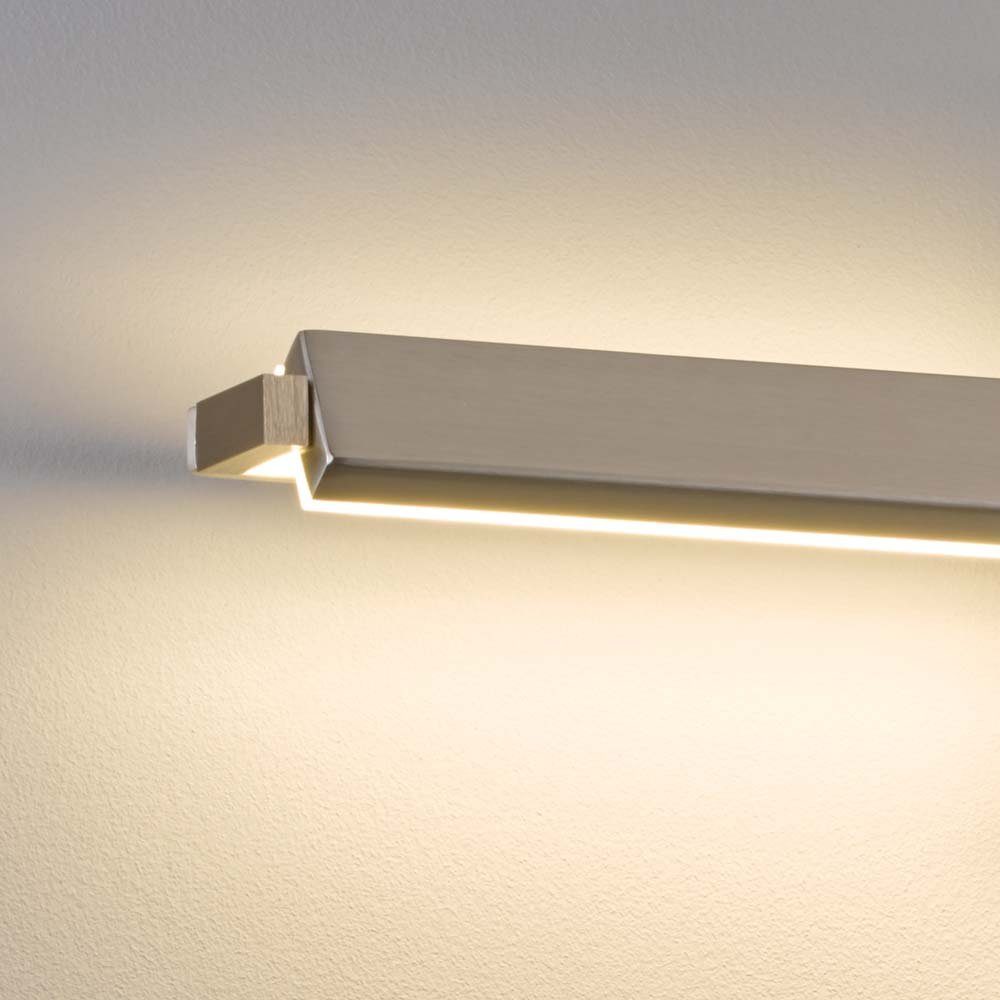 Schlafzimmerlampe Metall Wandleuchte, LED etc-shop Nickel Wandleuchte Flurleuchte