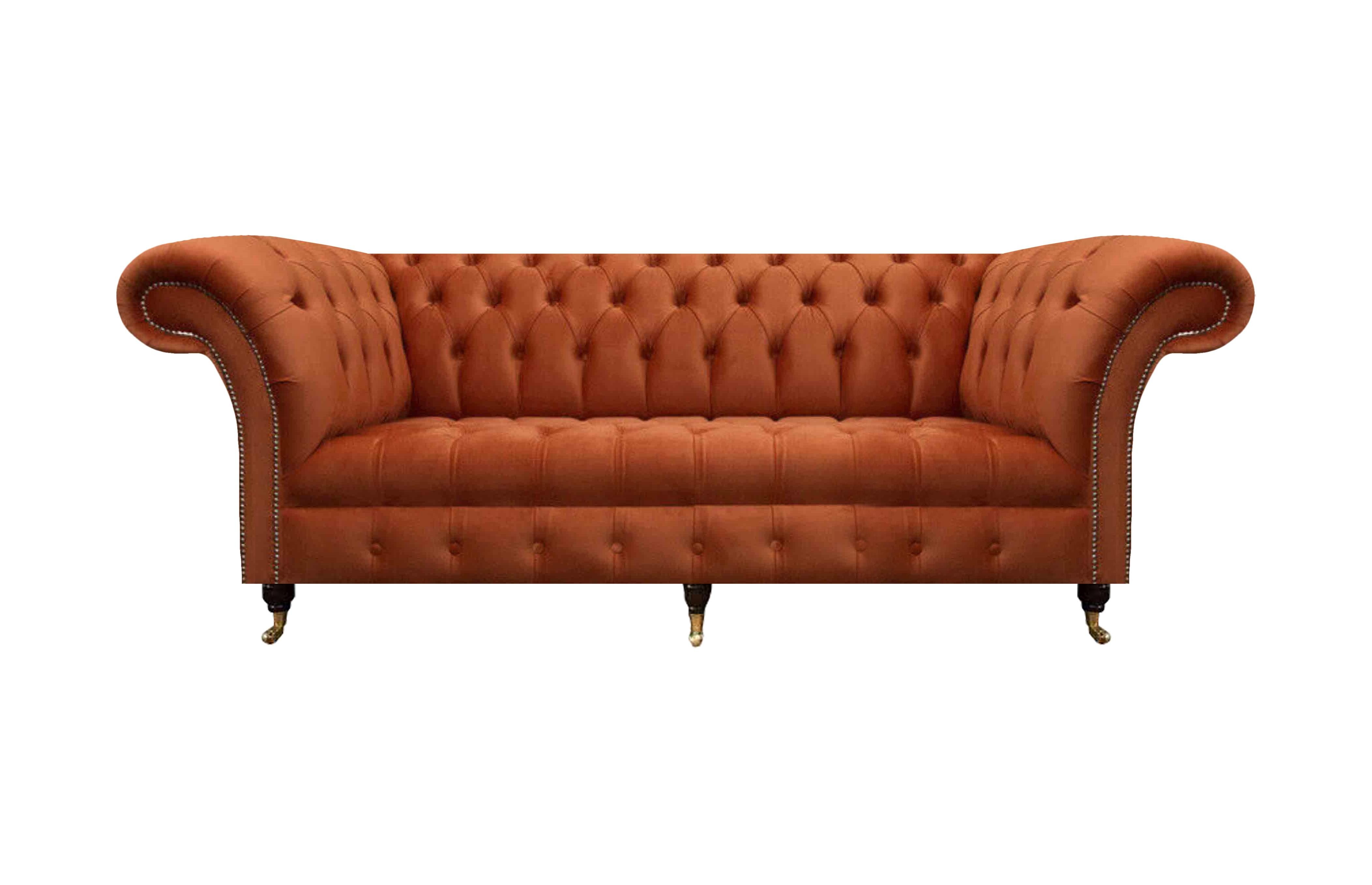 Sofa Braune Chesterfield Sitzcouch Modernes 3-Sitzer Sofa Luxus Sitzmöbel