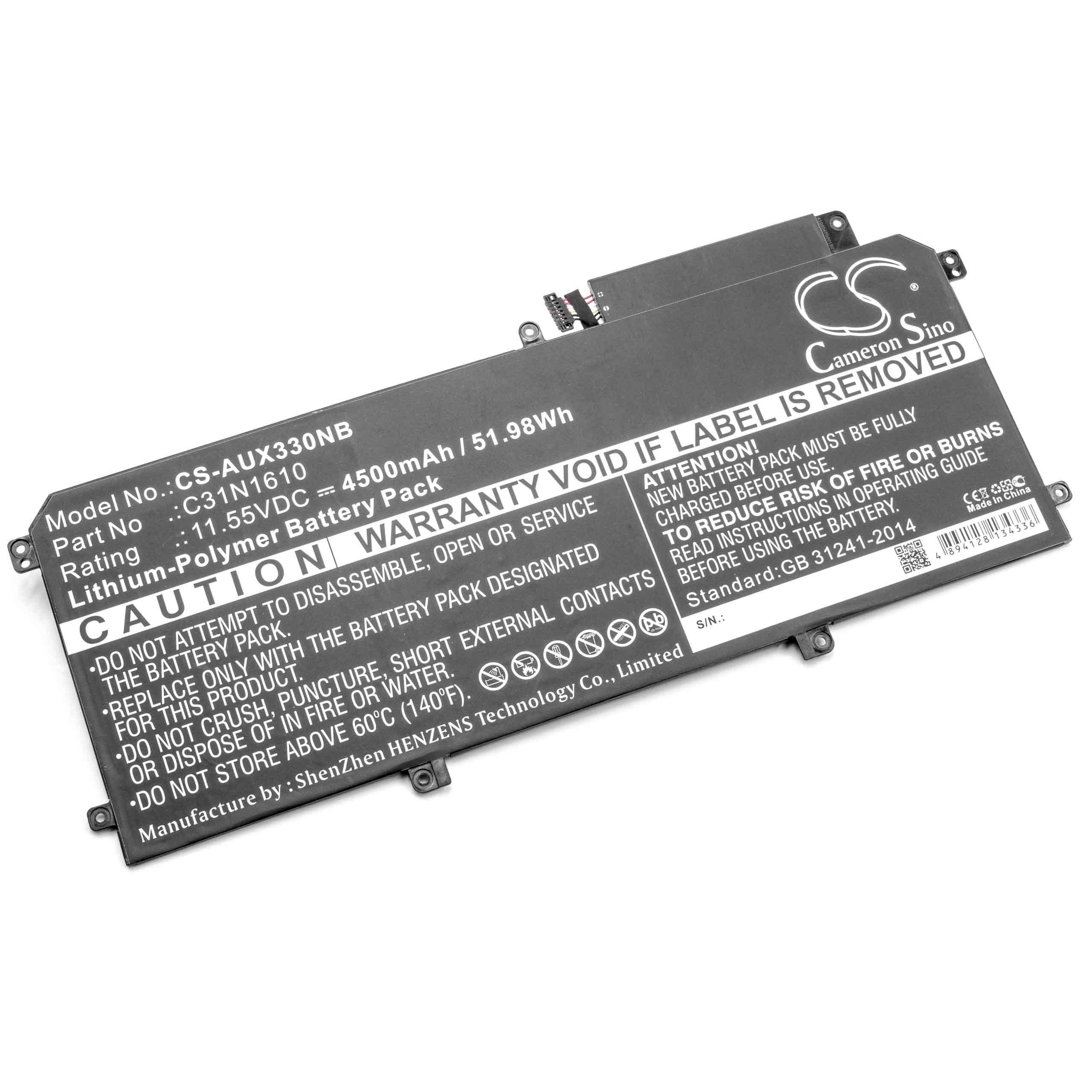 Ersatz (11,55 für mAh Laptop-Akku für 4500 C31N1610, Li-Polymer Asus vhbw V) 0B200-02090100