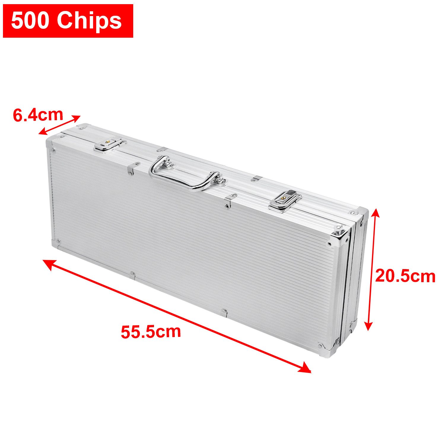 FIVMEN Spiel Pokerset Profi Pokerspiel Pokerkoffer Komplett Set 500 Chips, inkl. Pokerdecks, Würfel, Dealer Button, Poker, Pokerchips, Jetons