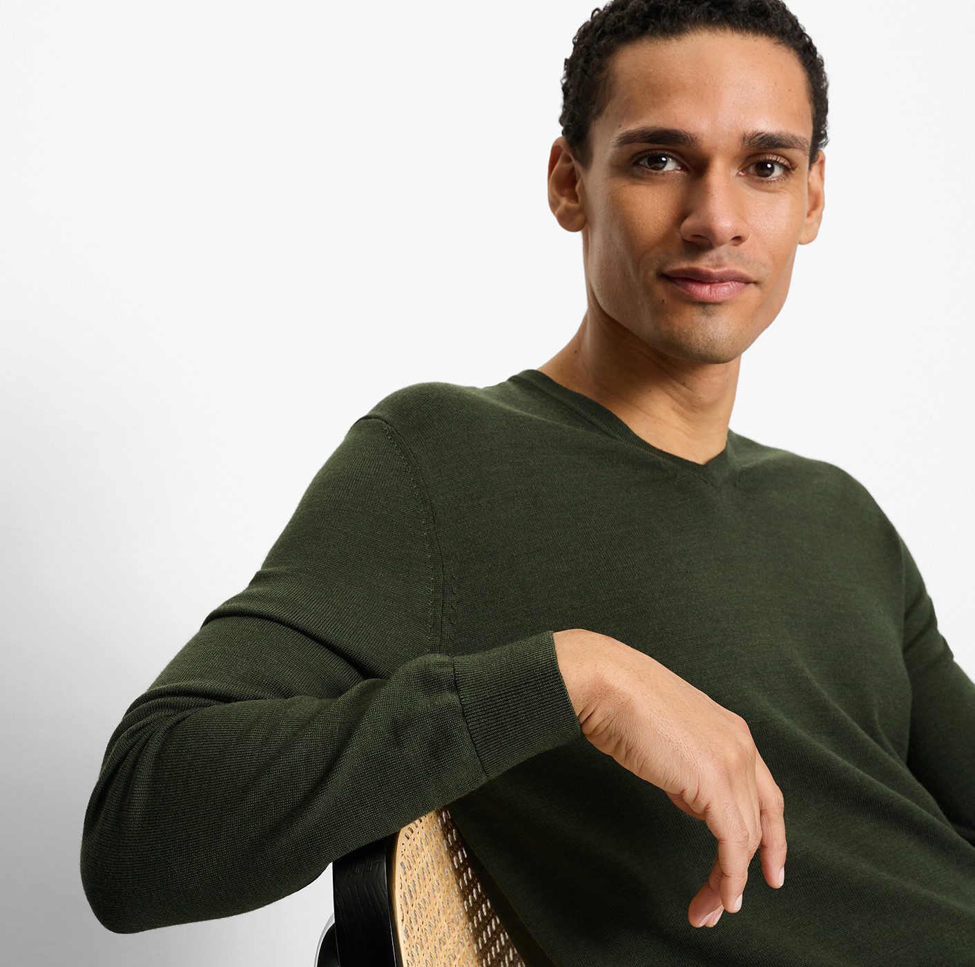OLYMP V-Ausschnitt-Pullover OLYMP Strick Casual klassischer Strickpullover
