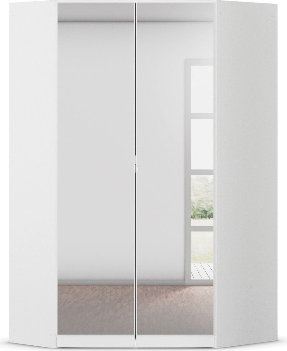 rauch Eckkleiderschrank Kleiderschrank Schrank Garderobe Wäscheschrank COSTA Größe 117x104 cm (in 3 Ausstattungen BASIC/CLASSIC/PREMIUM) mit Spiegel, voll ausgestattet mit viel Stauraum MADE IN GERMANY