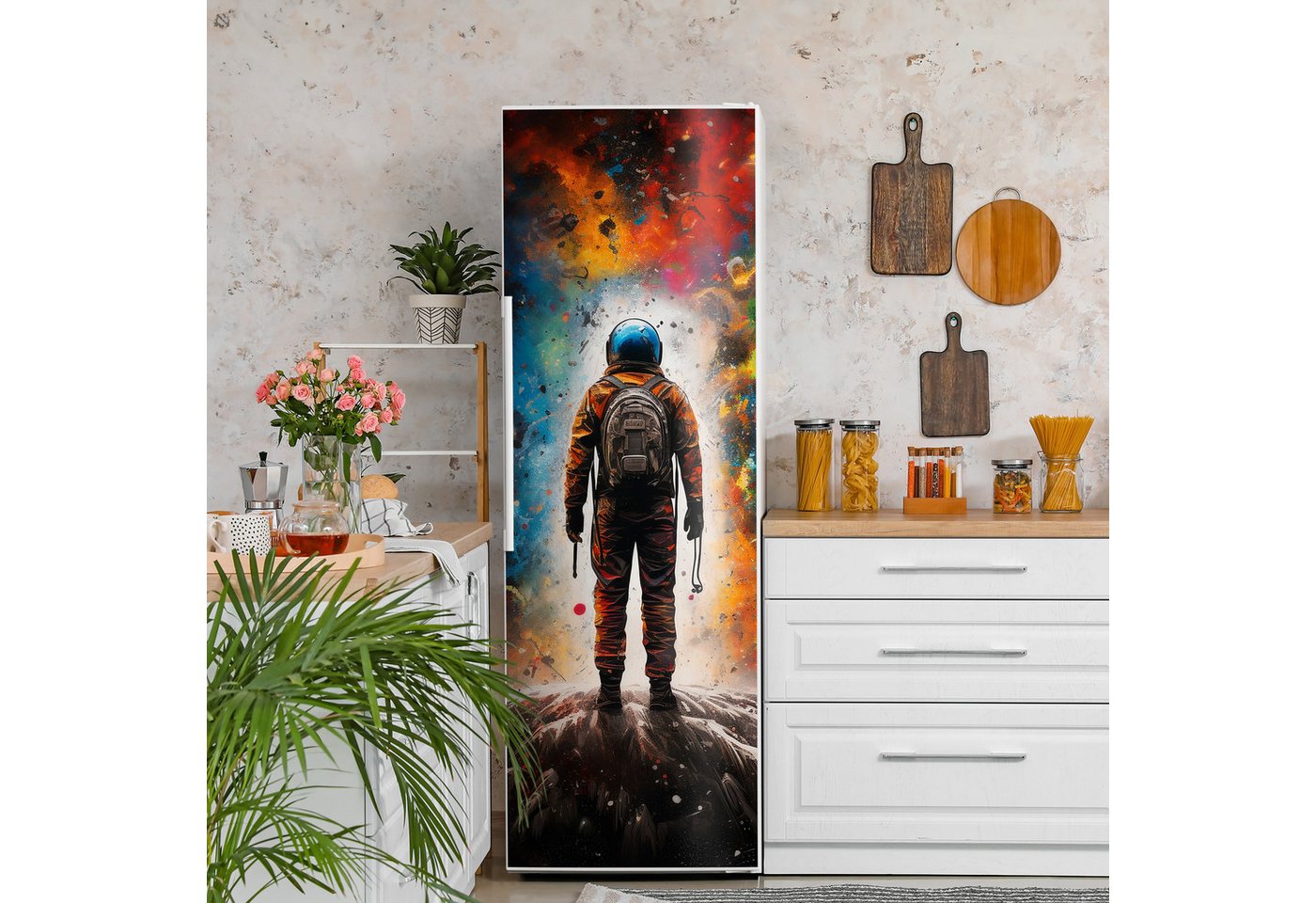 Thumbnail - DEQORI Magnetfolie 'Weltraumodyssee', Kühlschrank Magnetmatte magnetisch Magnetfolie Folie Schutz