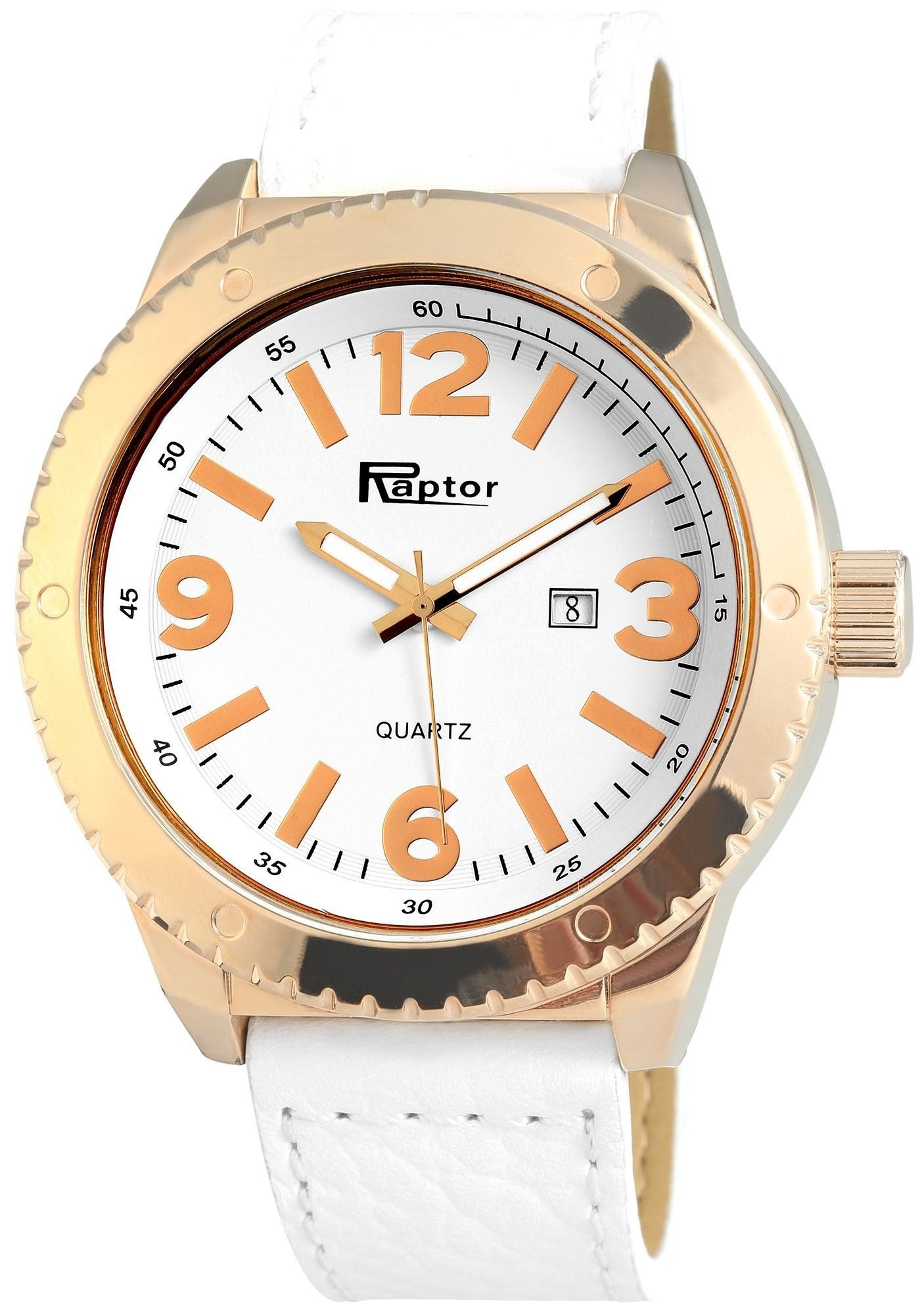 Raptor Quarzuhr Lurge Raptor Herrenuhr "Lurge" mit Oberseite Echtleder günstig online kaufen