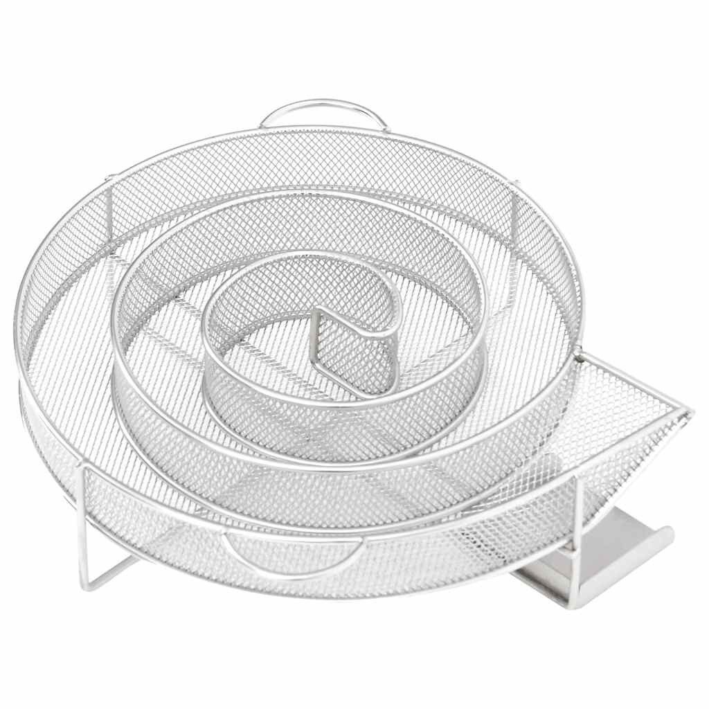 vidaXL Grillspieß Kaltrauchgenerator Rund 19,5 cm Edelstahl