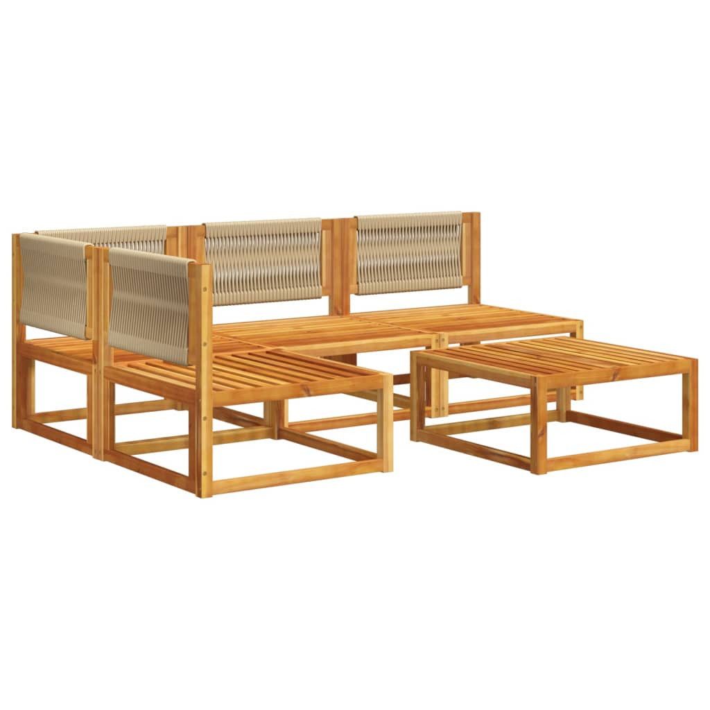 vidaXL Loungesofa 5-tlg. Garten-Sofagarnitur mit Kissen günstig online kaufen