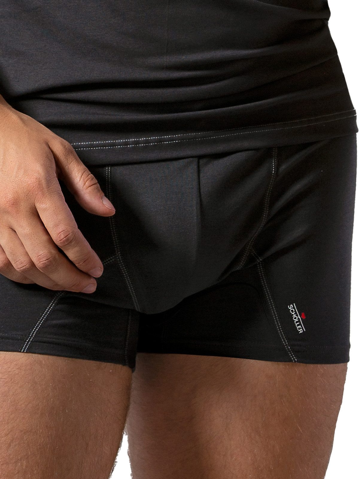 Schöller Retro Pants 3er Pack Herren Pants Baumwolle-Elasthan (Packung, 3-St) -