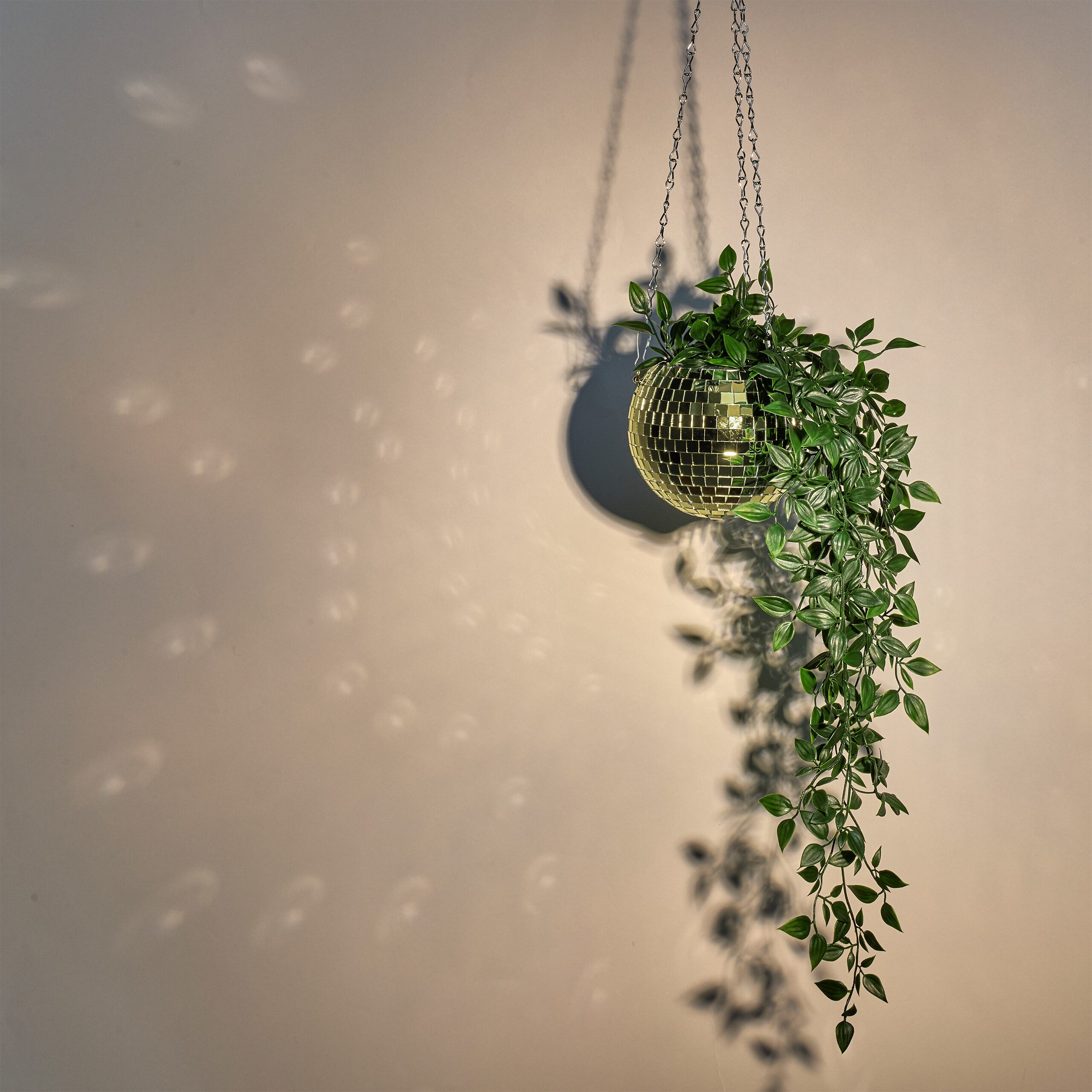 relaxdays Blumenampel Discokugel Pflanzentopf in Gold günstig online kaufen