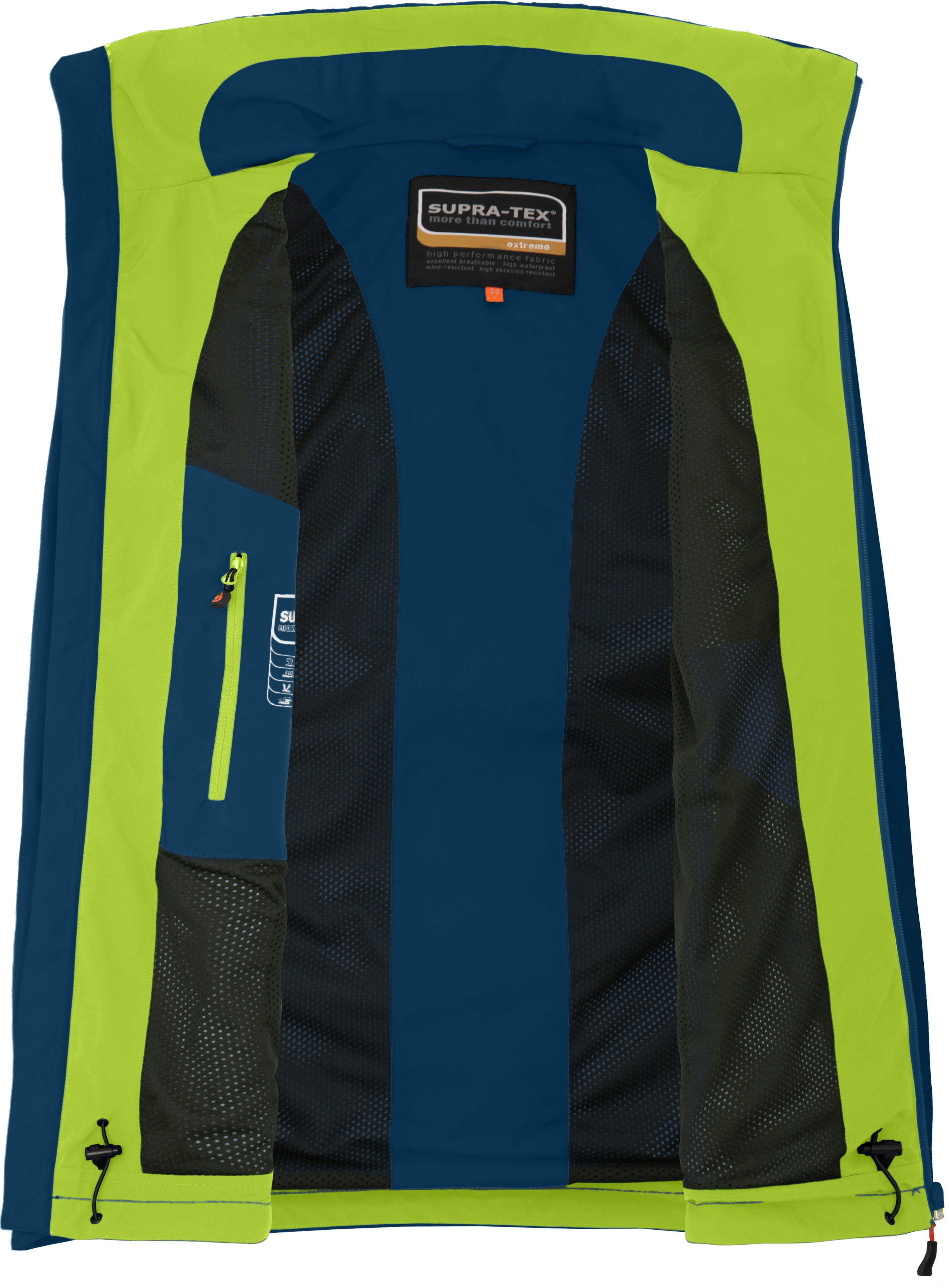 Bergson Regenjacke TALLMOS Herren Regenjacke, Wasserdicht 20.000 mm, Langgrößen, poseidon blau – Bild 4 von 4