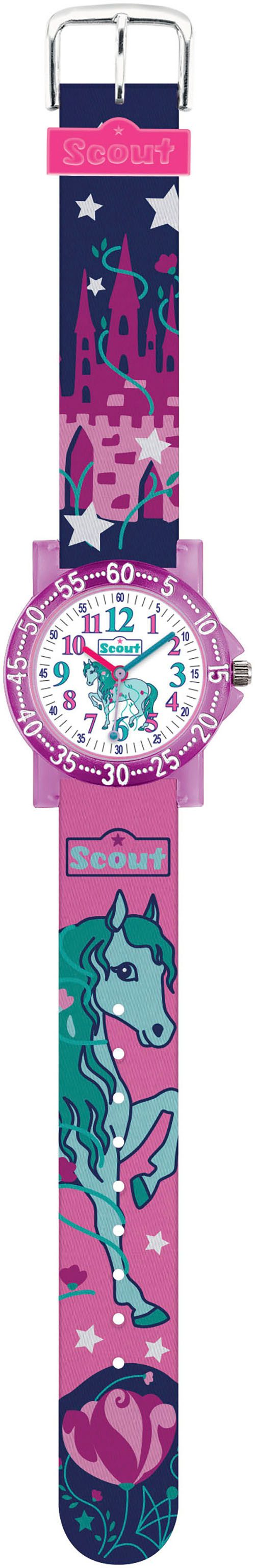 Scout Quarzuhr The It-Collection 280375031, Armbanduhr, Kinderuhr, Lernuhr,Geschenkidee, Schulanfang,Mädchen,Pferd