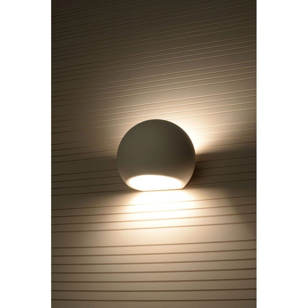 18x11x15 cm 1x SOLLUX Wandlampe Deckenleuchte Keramik GLOBE, lighting ca. E27, Wandleuchte