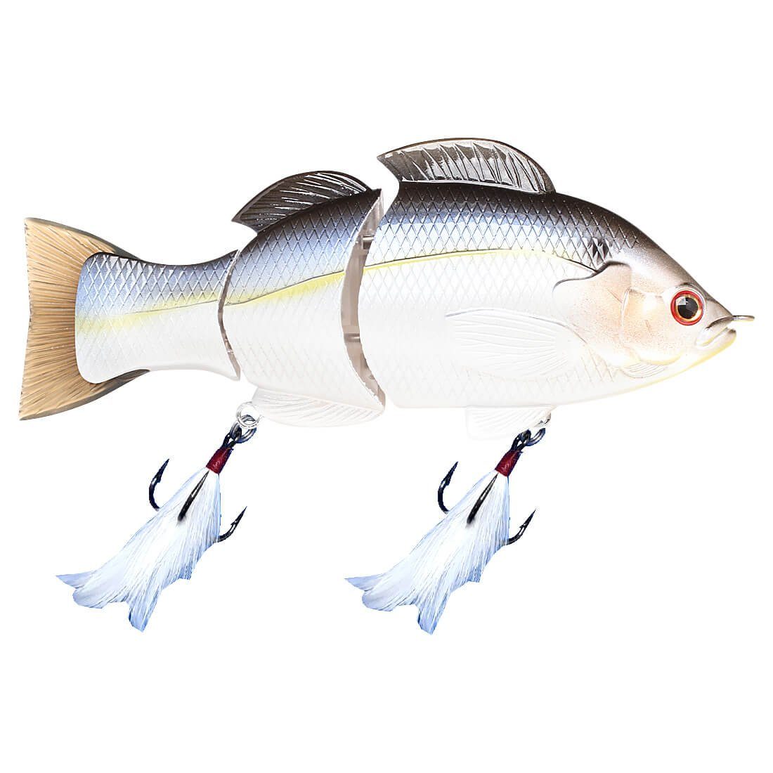 Lucky Craft Kunstköder Lucky Craft Real BG 150SS Wobbler Swimbait, (1-St) Pearl Threadfin Shad