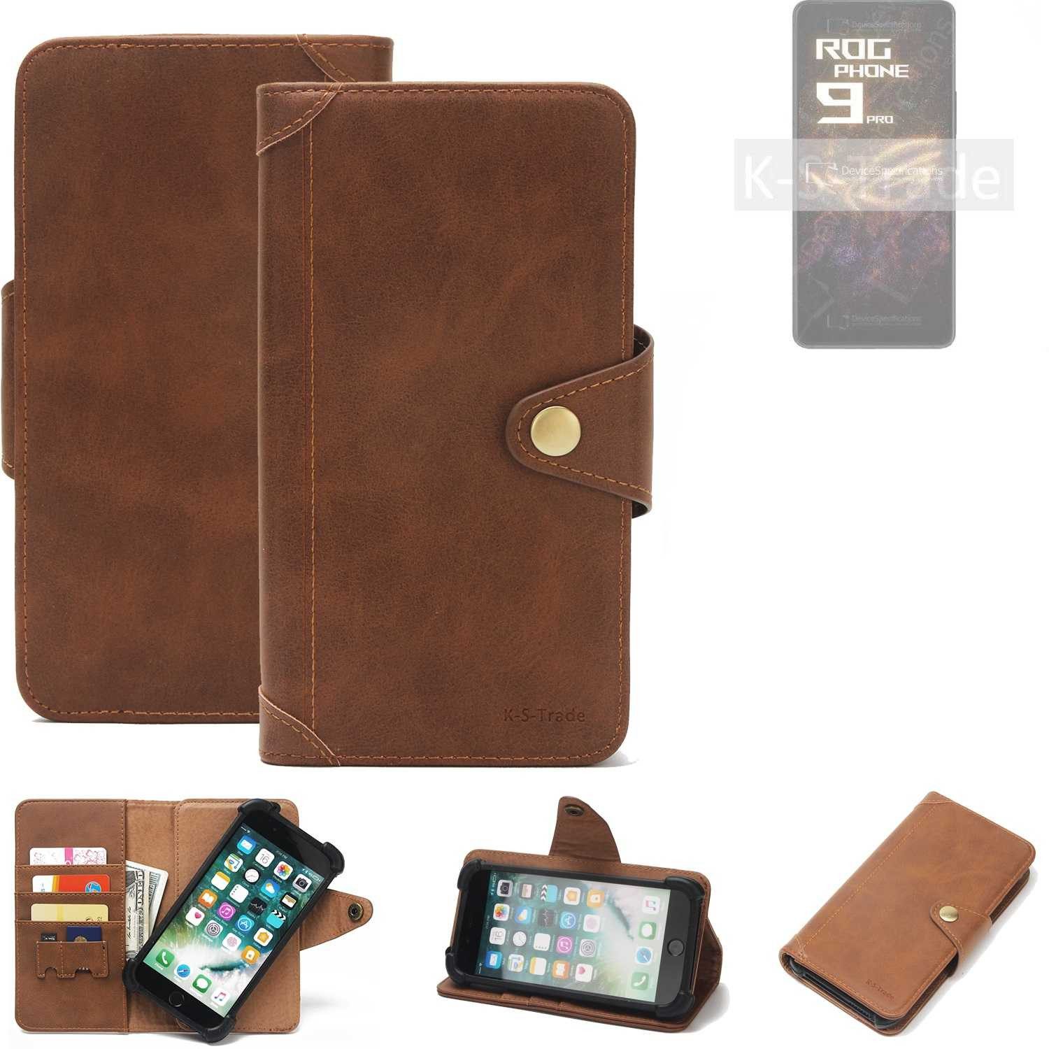 K-S-Trade Handyhülle für Asus ROG Phone 9 Pro, Handyhülle Schutz Hülle Walletcase Bookstyle Tasche Case